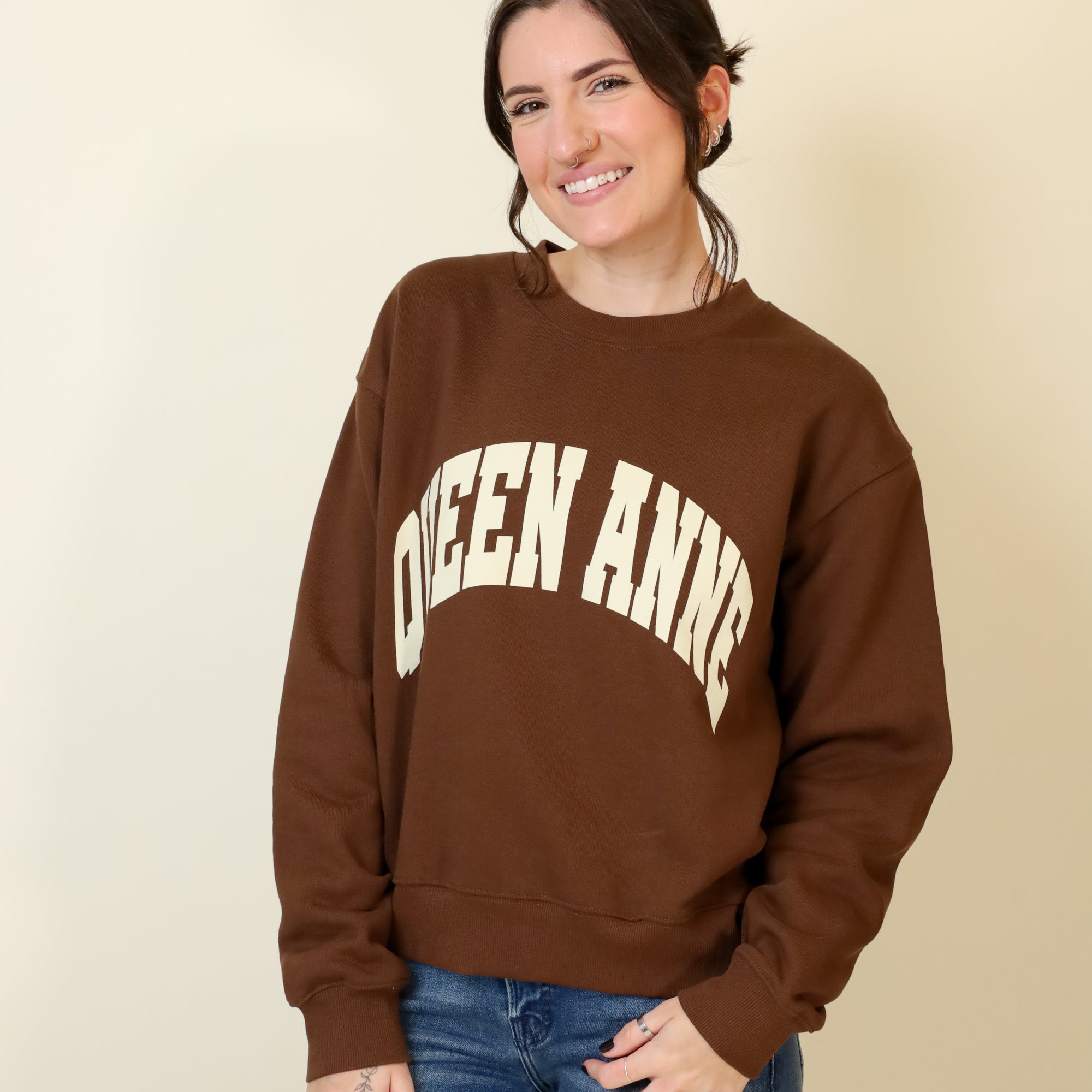 Small-Town Season Crewneck-Sweatshirts-Vixen Collection, Day Spa and Women's Boutique Located in Seattle, Washington