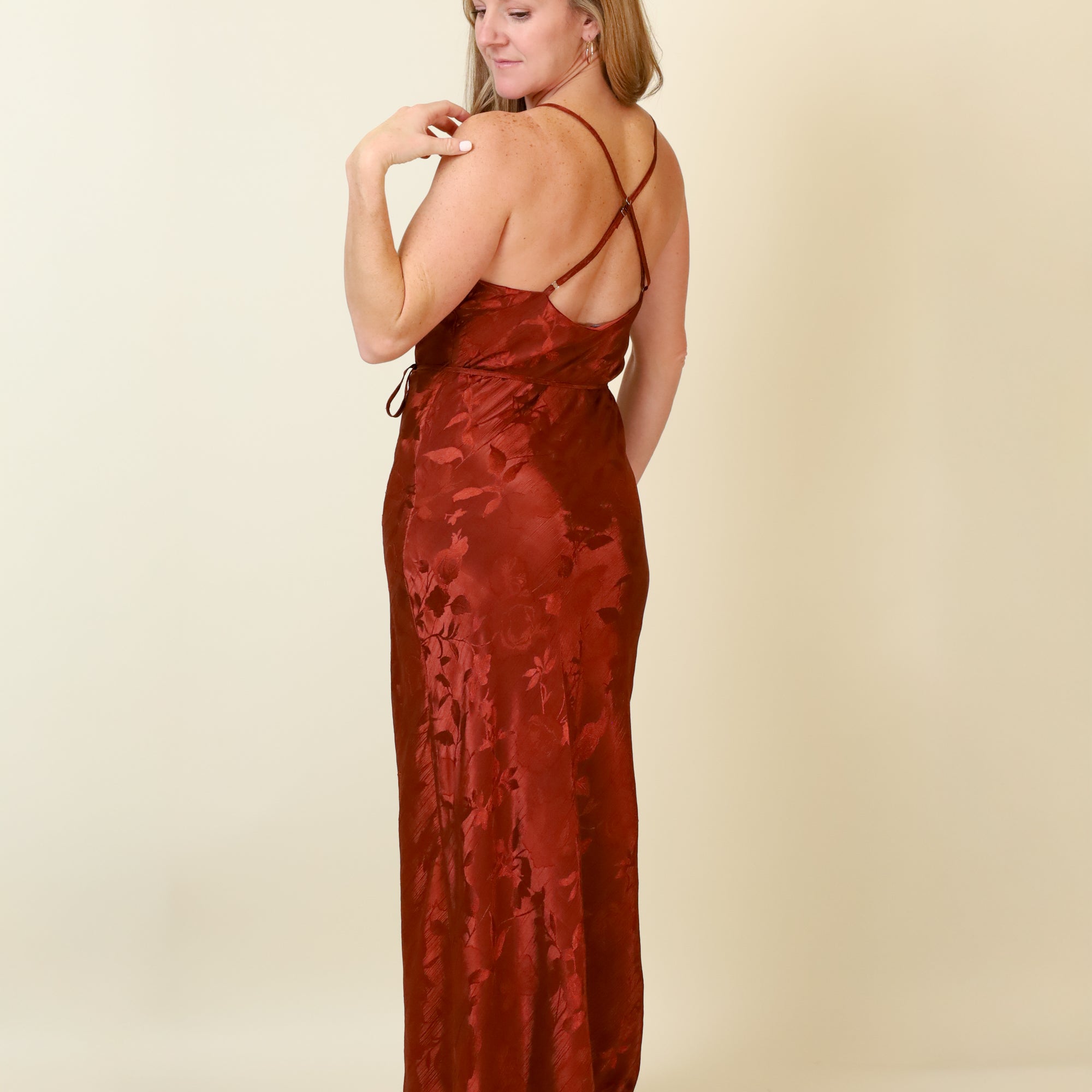 Burnt Rose Maxi Dress-Dresses-Vixen Collection, Day Spa and Women's Boutique Located in Seattle, Washington