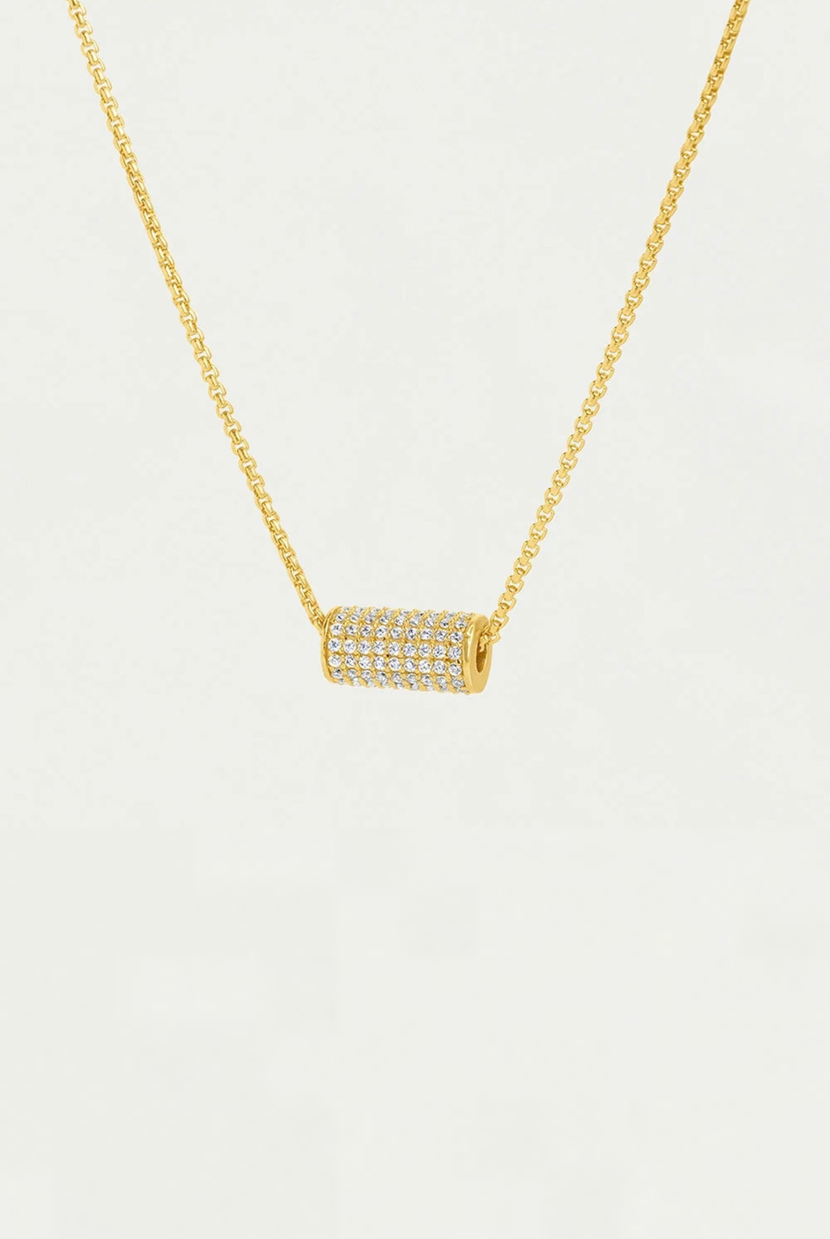 Petit Pave Mini Tube Necklace-Necklaces-Vixen Collection, Day Spa and Women's Boutique Located in Seattle, Washington