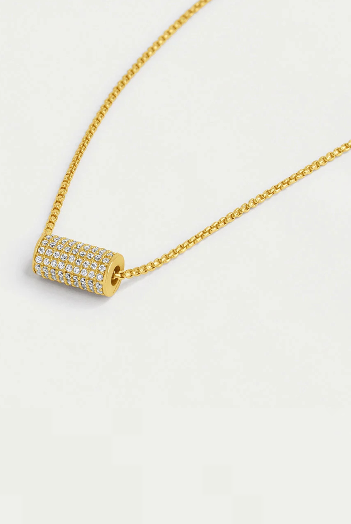 Petit Pave Mini Tube Necklace-Necklaces-Vixen Collection, Day Spa and Women's Boutique Located in Seattle, Washington