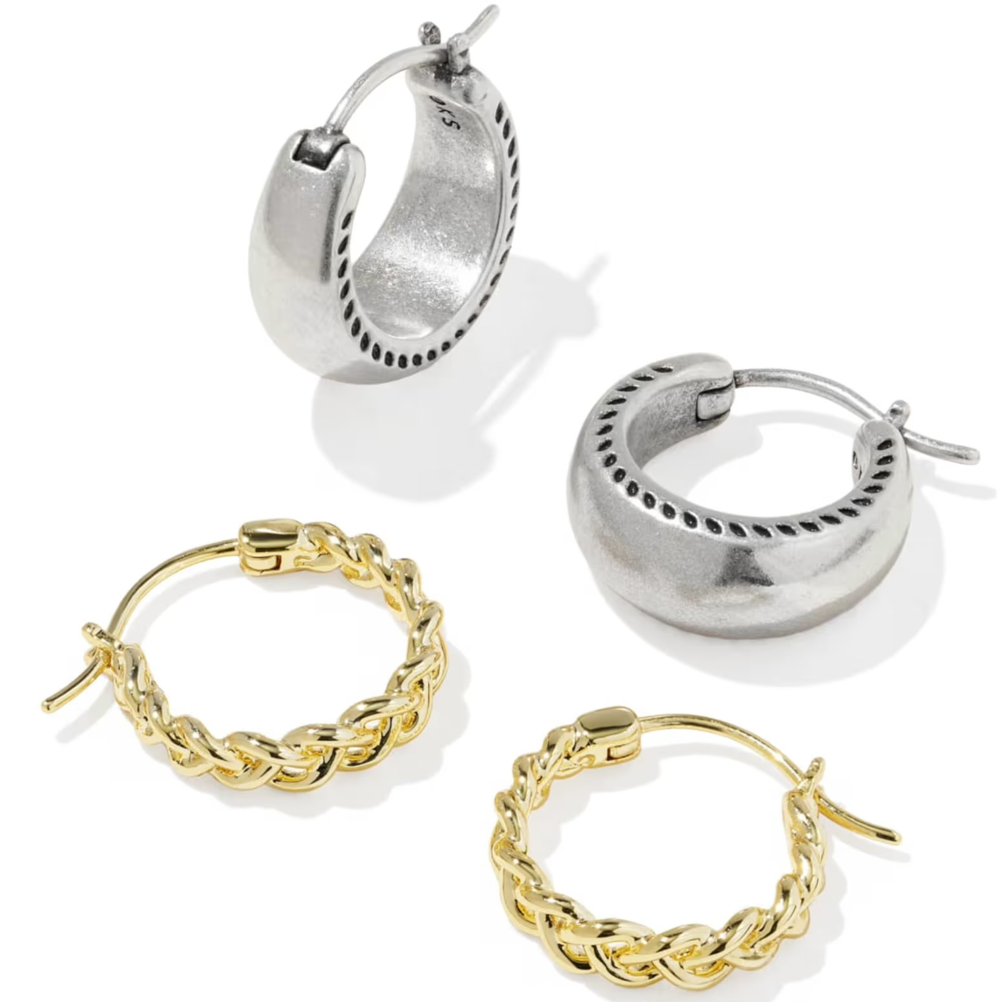 Gabriella Huggie Earring Set-Earrings-Vixen Collection, Day Spa and Women's Boutique Located in Seattle, Washington
