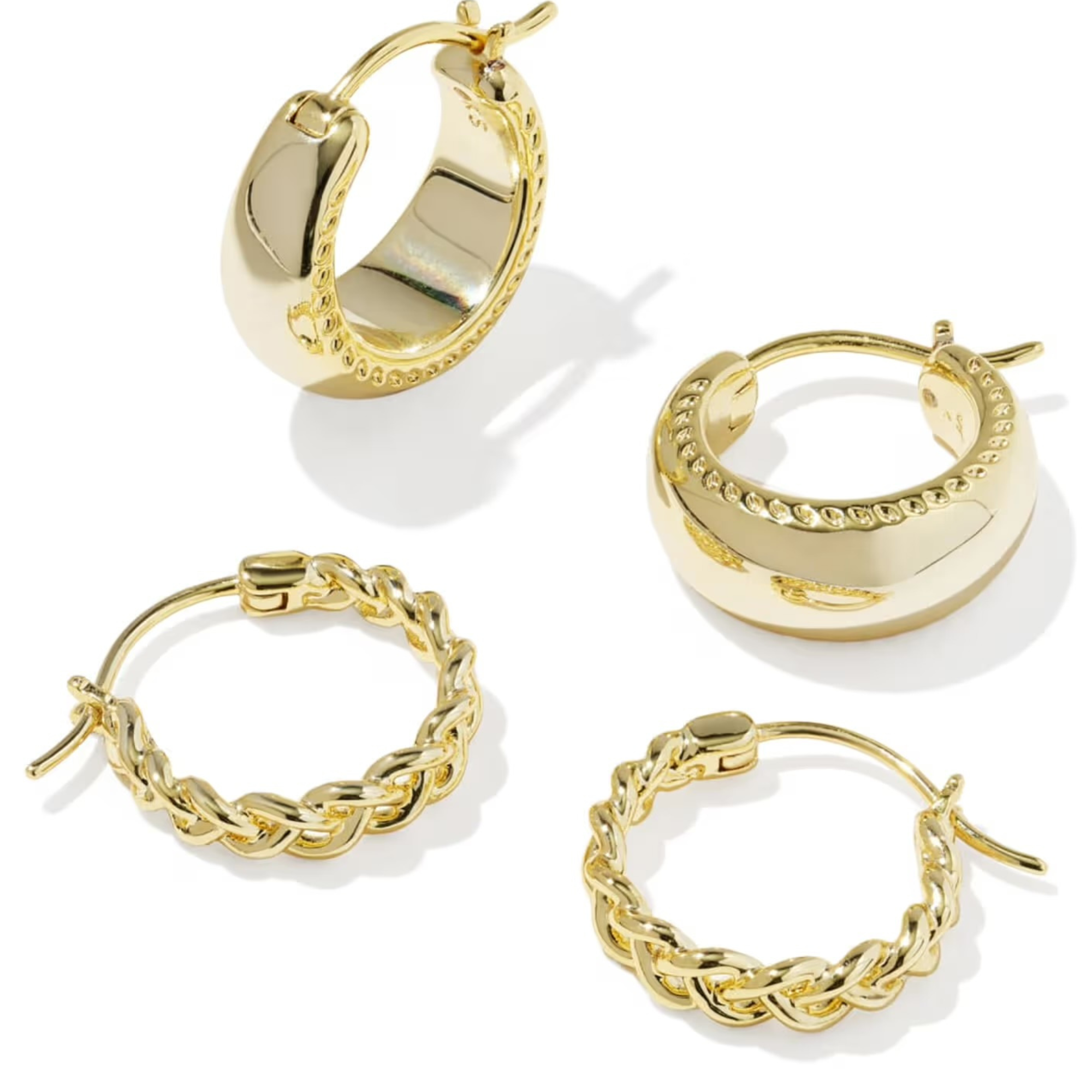 Gabriella Huggie Earring Set-Earrings-Vixen Collection, Day Spa and Women's Boutique Located in Seattle, Washington
