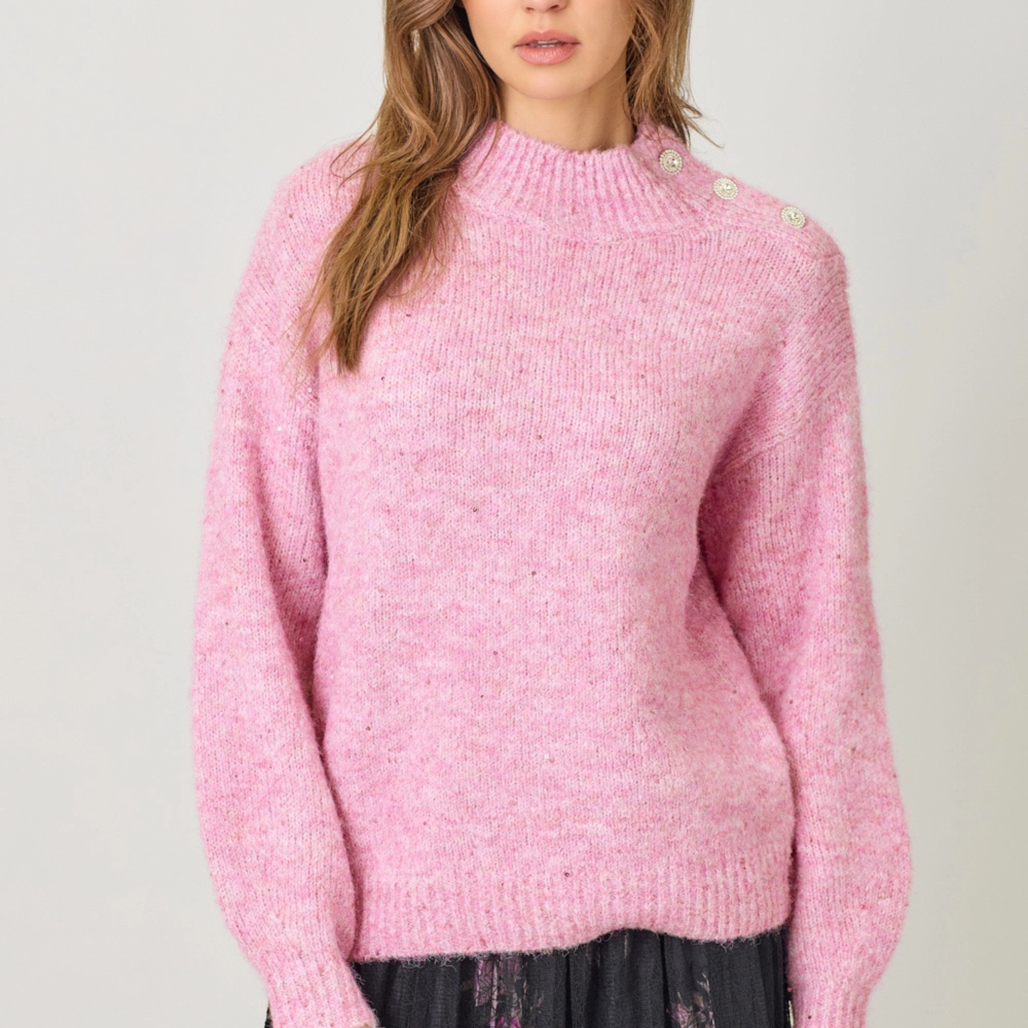Glitter Glam Sweater-Sweaters-Vixen Collection, Day Spa and Women's Boutique Located in Seattle, Washington