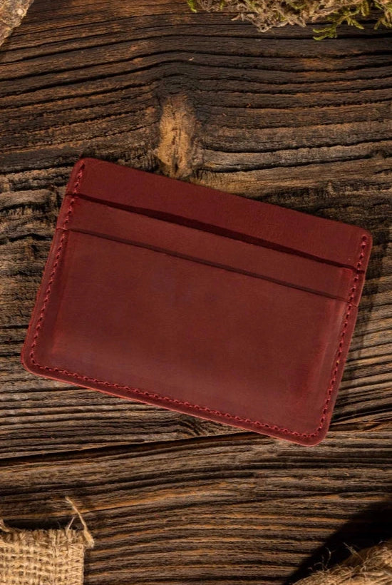 Handmade Leather Card Holder-Bags + Wallets-Vixen Collection, Day Spa and Women's Boutique Located in Seattle, Washington