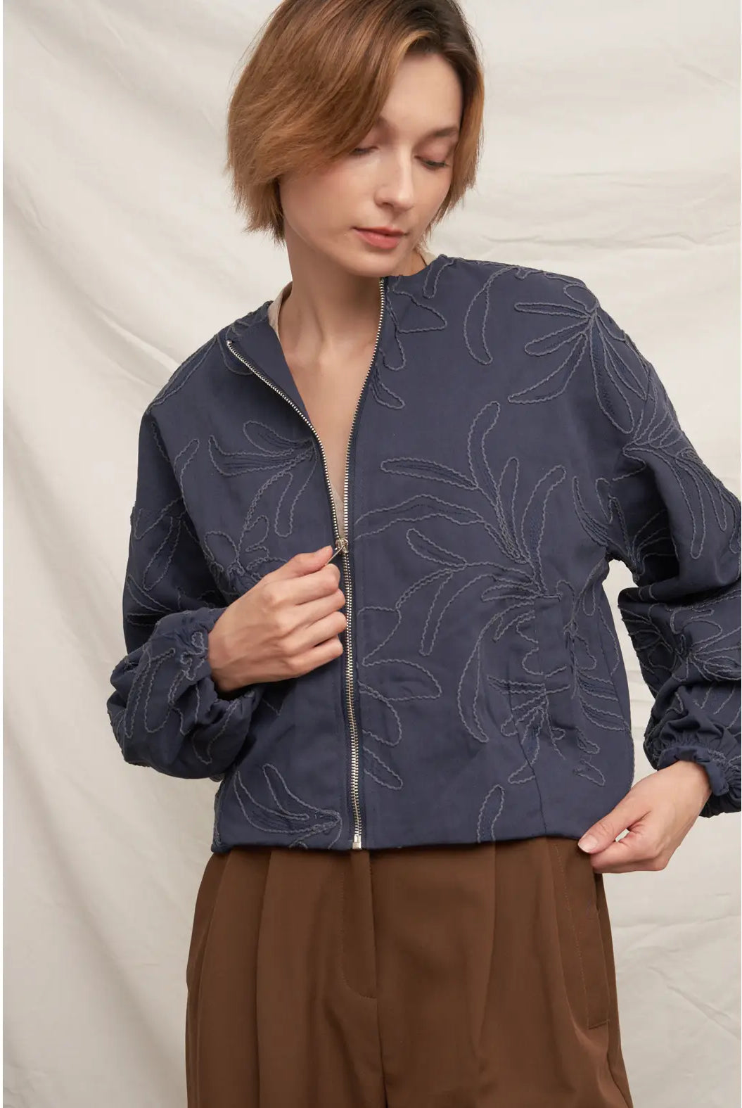 Spring Mornings Bomber Jacket-Jackets-Vixen Collection, Day Spa and Women's Boutique Located in Seattle, Washington