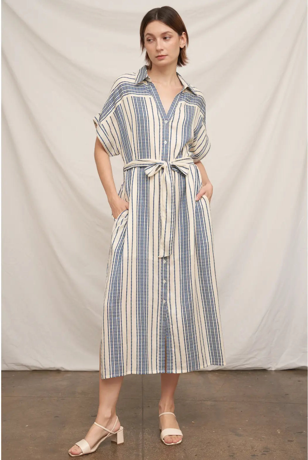 Shoreline Midi Dress-Dresses-Vixen Collection, Day Spa and Women's Boutique Located in Seattle, Washington