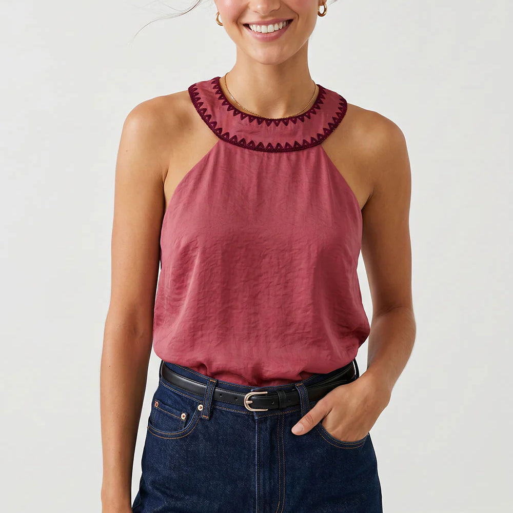 Sarah Stitch Tank-Tank Tops-Vixen Collection, Day Spa and Women's Boutique Located in Seattle, Washington