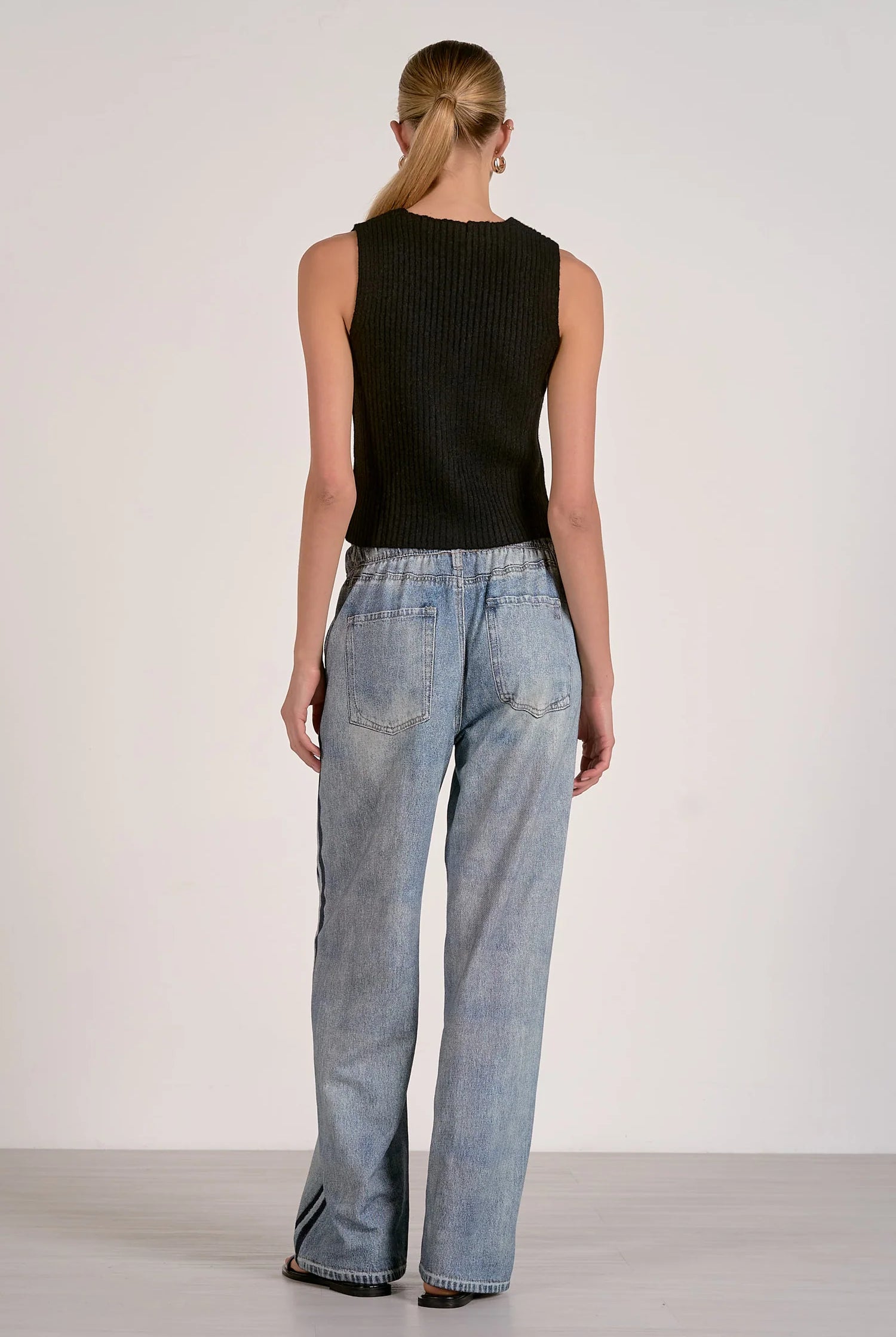 Jetset Denim Track Pants-Denim-Vixen Collection, Day Spa and Women's Boutique Located in Seattle, Washington