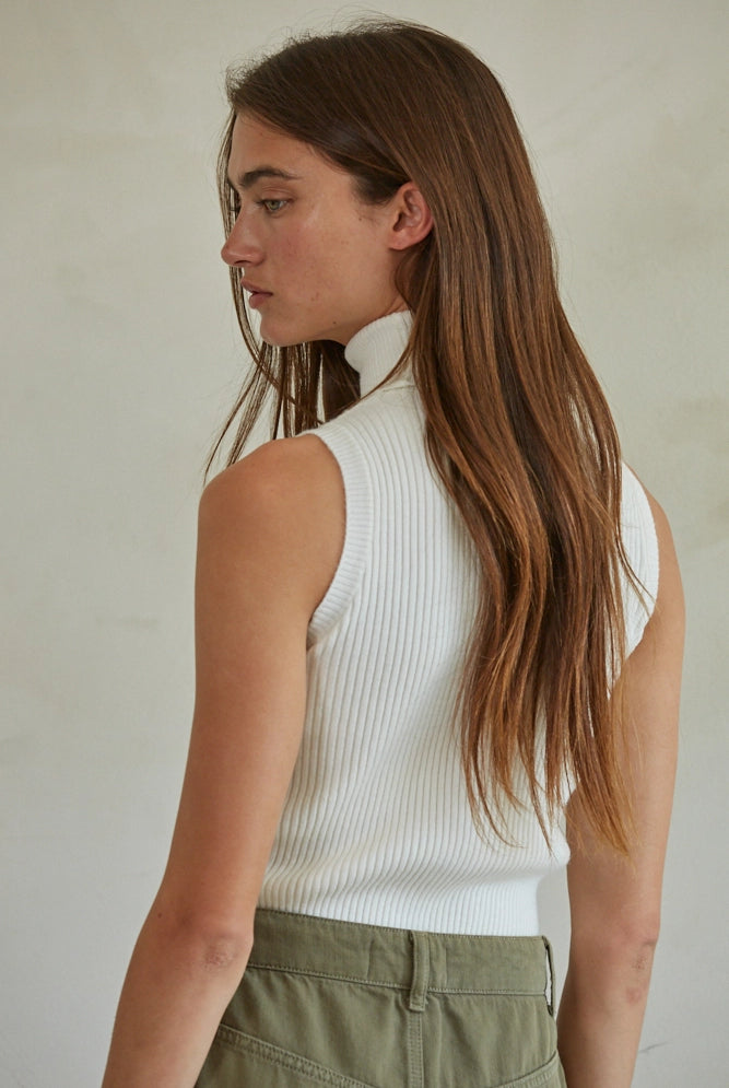Classic Girl Turtleneck Tank-Tank Tops-Vixen Collection, Day Spa and Women's Boutique Located in Seattle, Washington