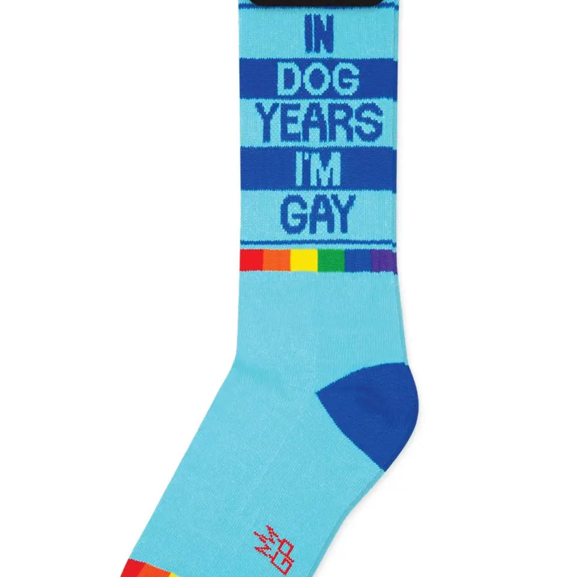 In Dog Years I’m Gay Gym Crew Socks-Socks-Vixen Collection, Day Spa and Women's Boutique Located in Seattle, Washington