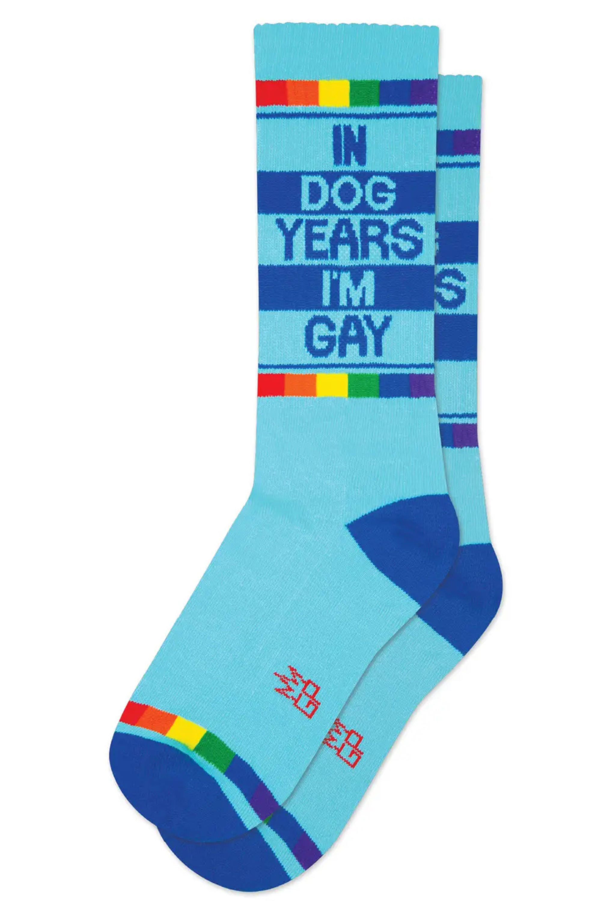 In Dog Years I’m Gay Gym Crew Socks-Socks-Vixen Collection, Day Spa and Women's Boutique Located in Seattle, Washington