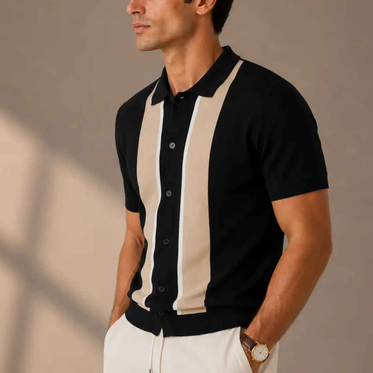 James Striped Polo-Men's Tops-Vixen Collection, Day Spa and Women's Boutique Located in Seattle, Washington