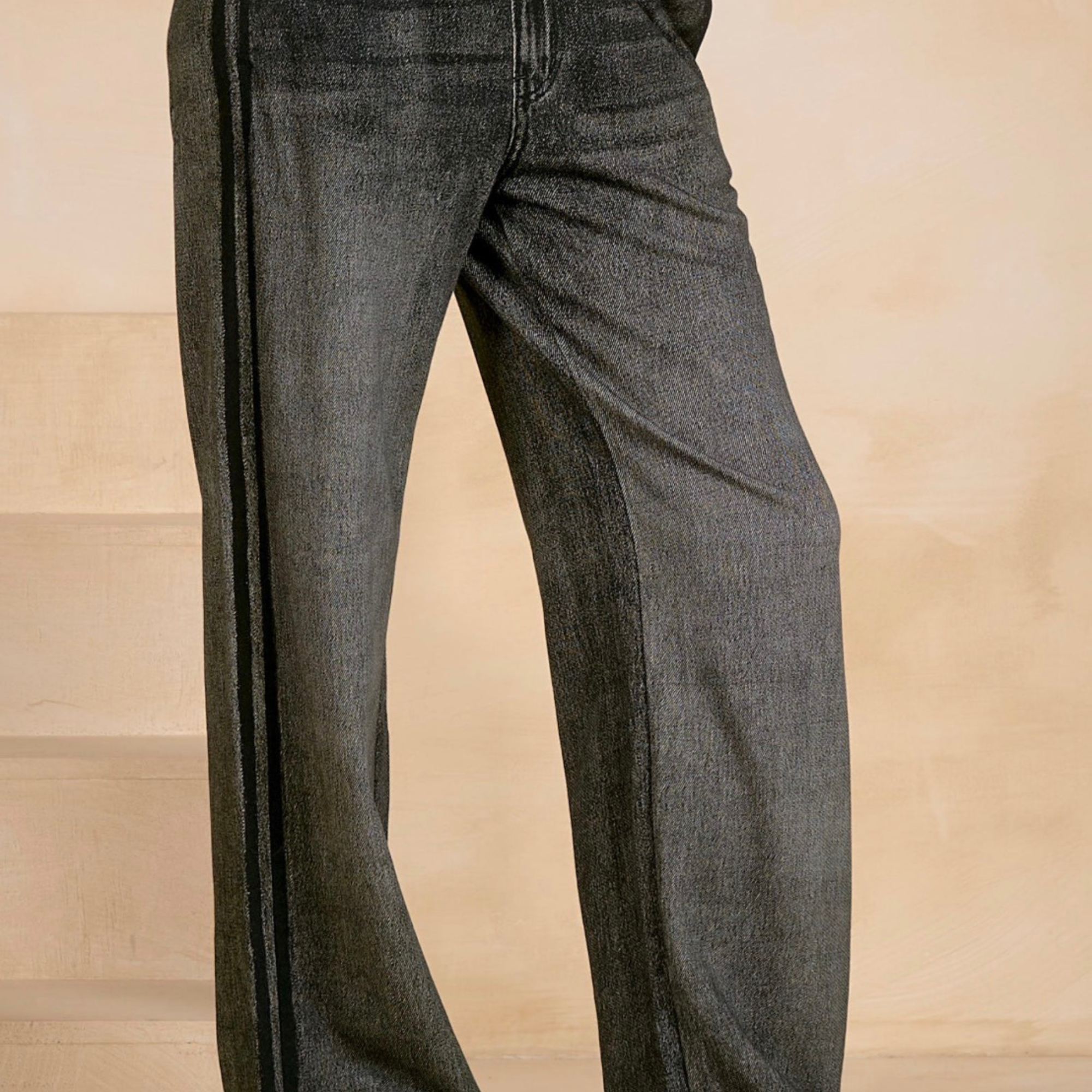 Jetset Denim Track Pants-Denim-Vixen Collection, Day Spa and Women's Boutique Located in Seattle, Washington
