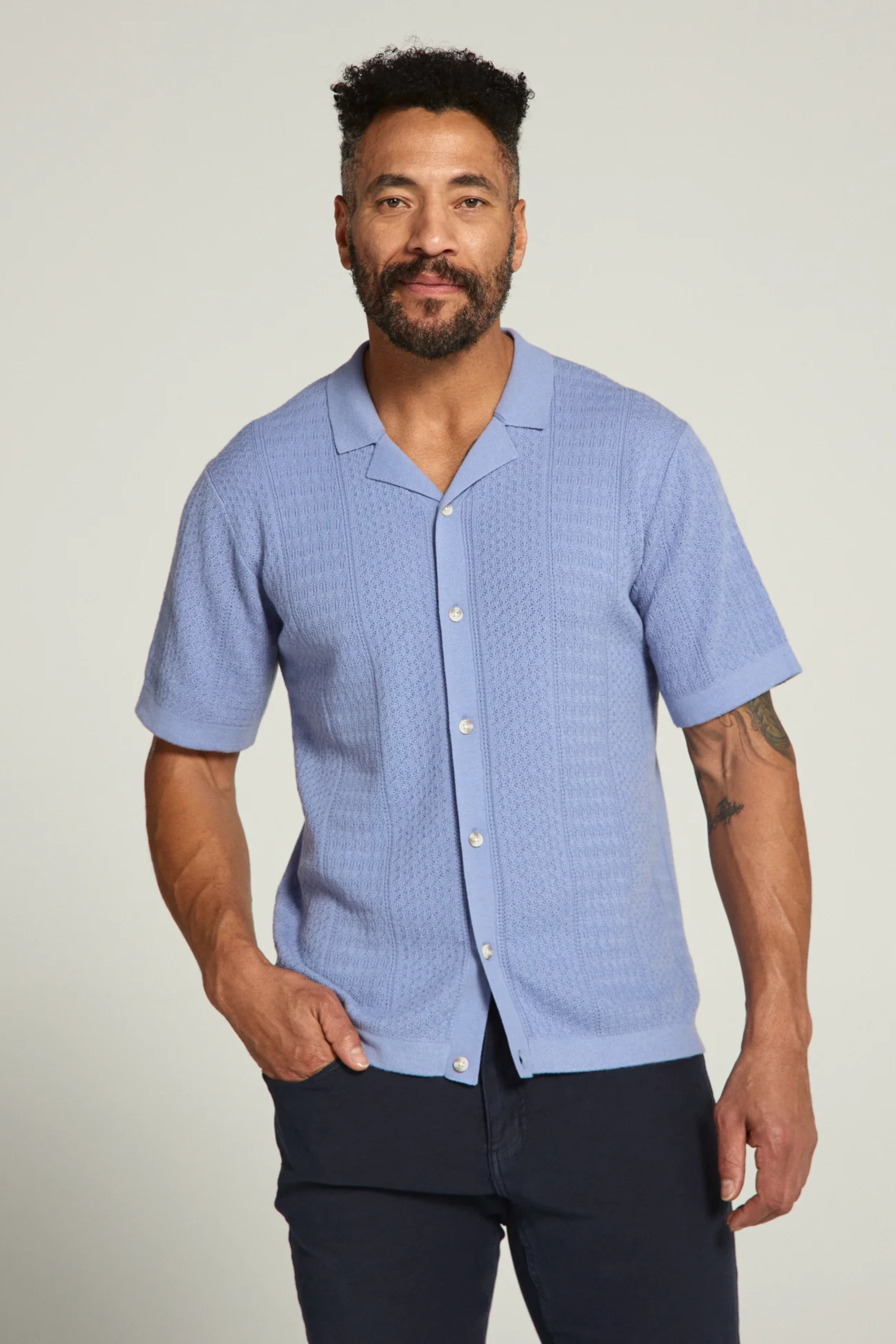 Jonas Button Down Polo Sweater-Men's Tops-Vixen Collection, Day Spa and Women's Boutique Located in Seattle, Washington