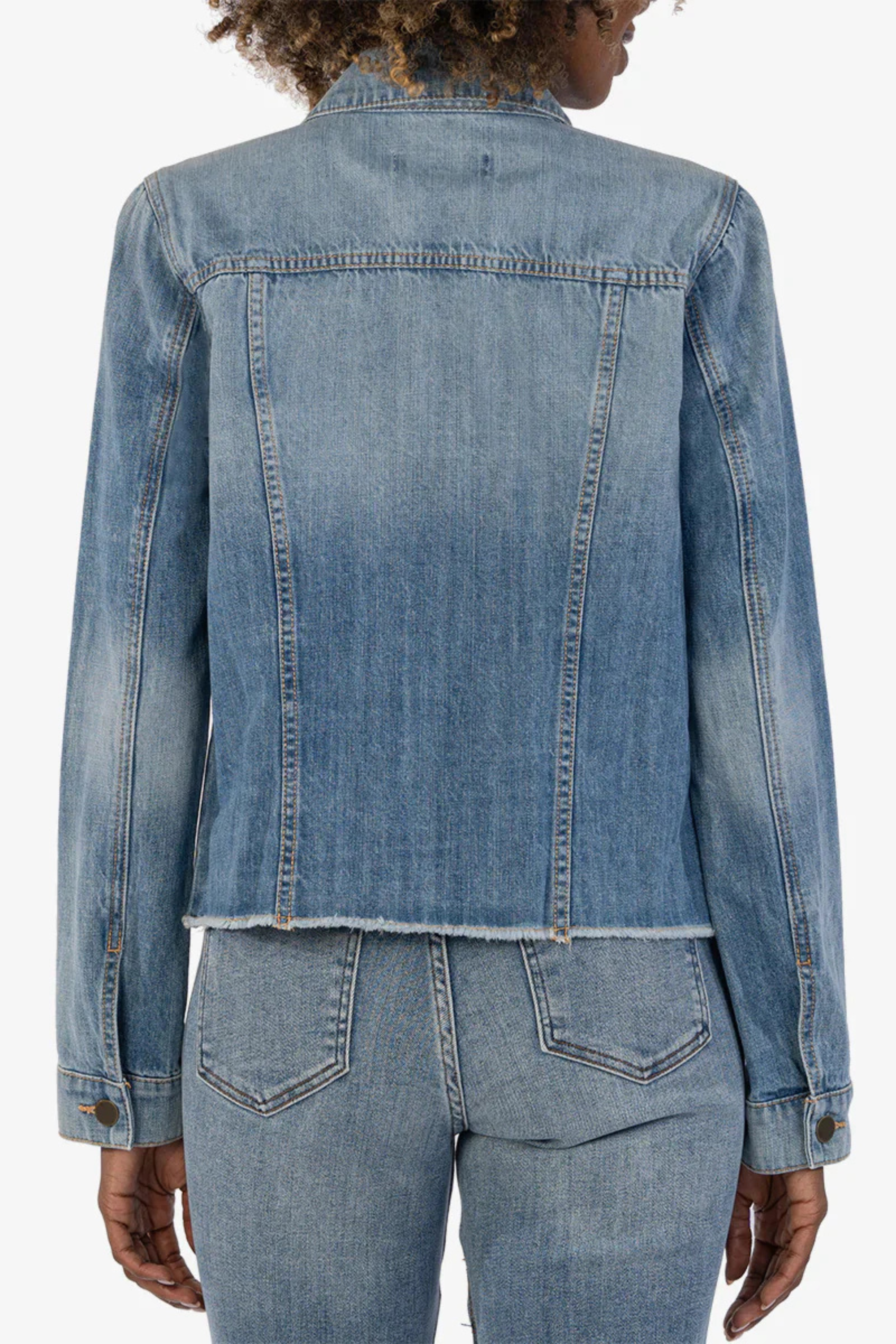 Julia Cropped Denim Jacket-Jackets-Vixen Collection, Day Spa and Women's Boutique Located in Seattle, Washington