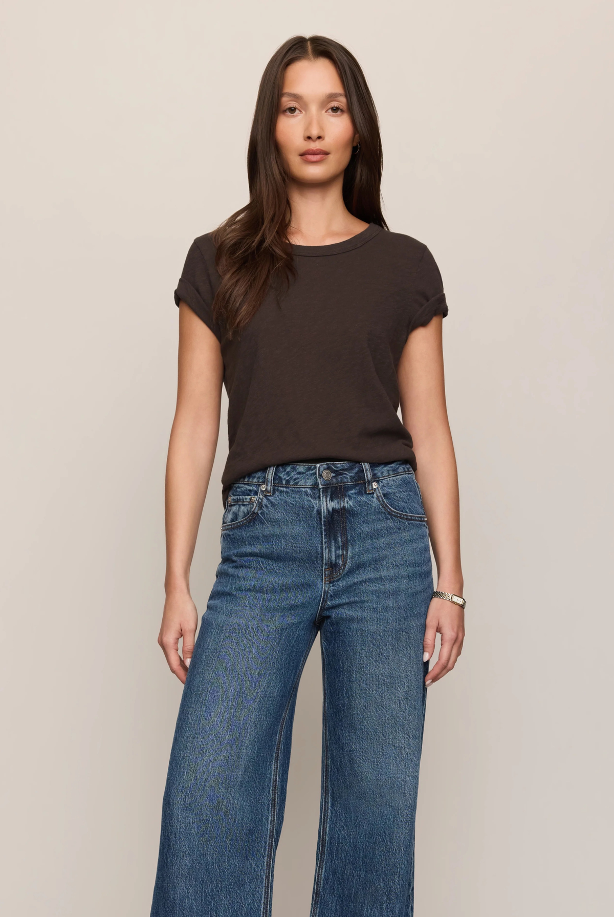 Junie Slub Tee Shirt-Tops-Vixen Collection, Day Spa and Women's Boutique Located in Seattle, Washington