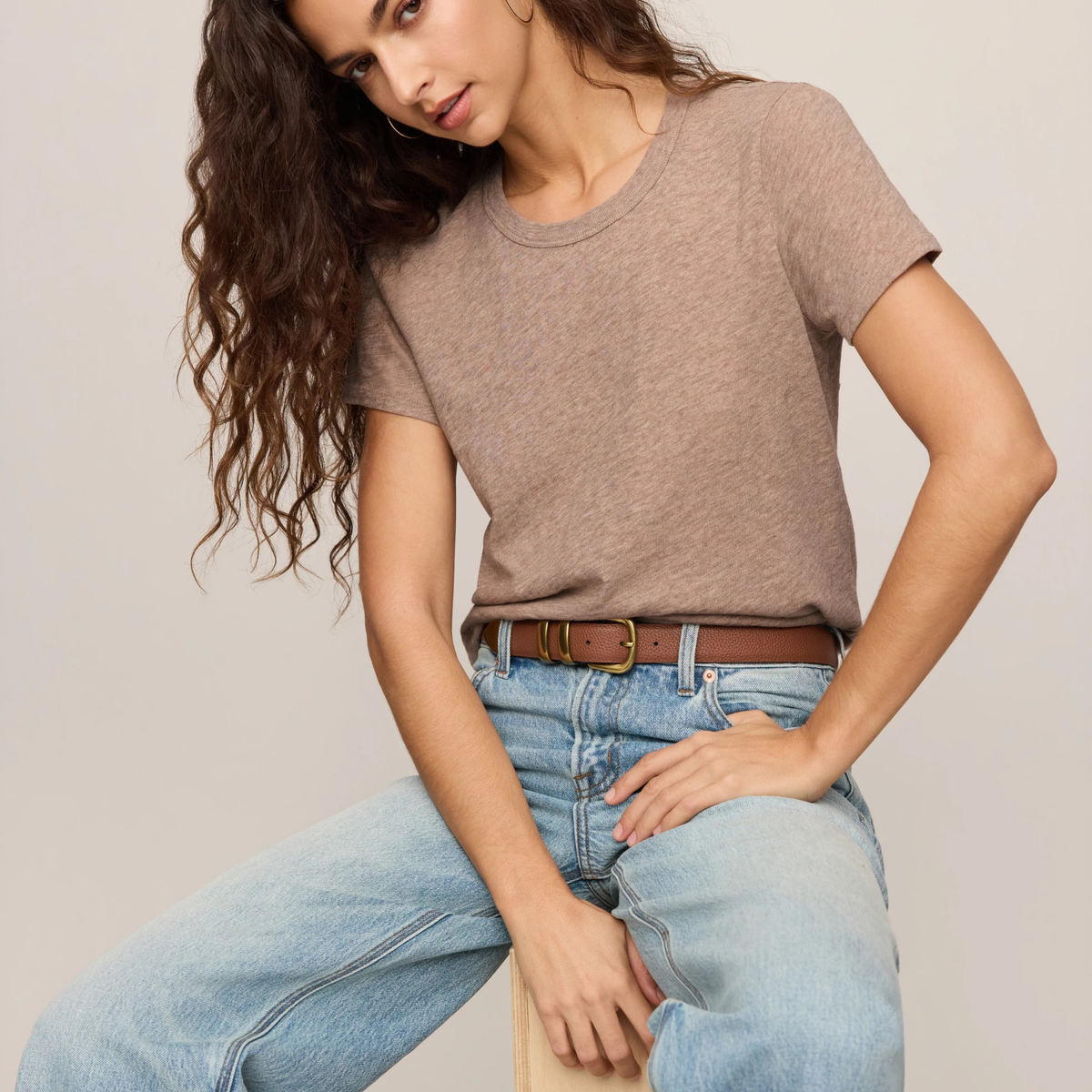 Junie Slub Tee Shirt-Tops-Vixen Collection, Day Spa and Women's Boutique Located in Seattle, Washington