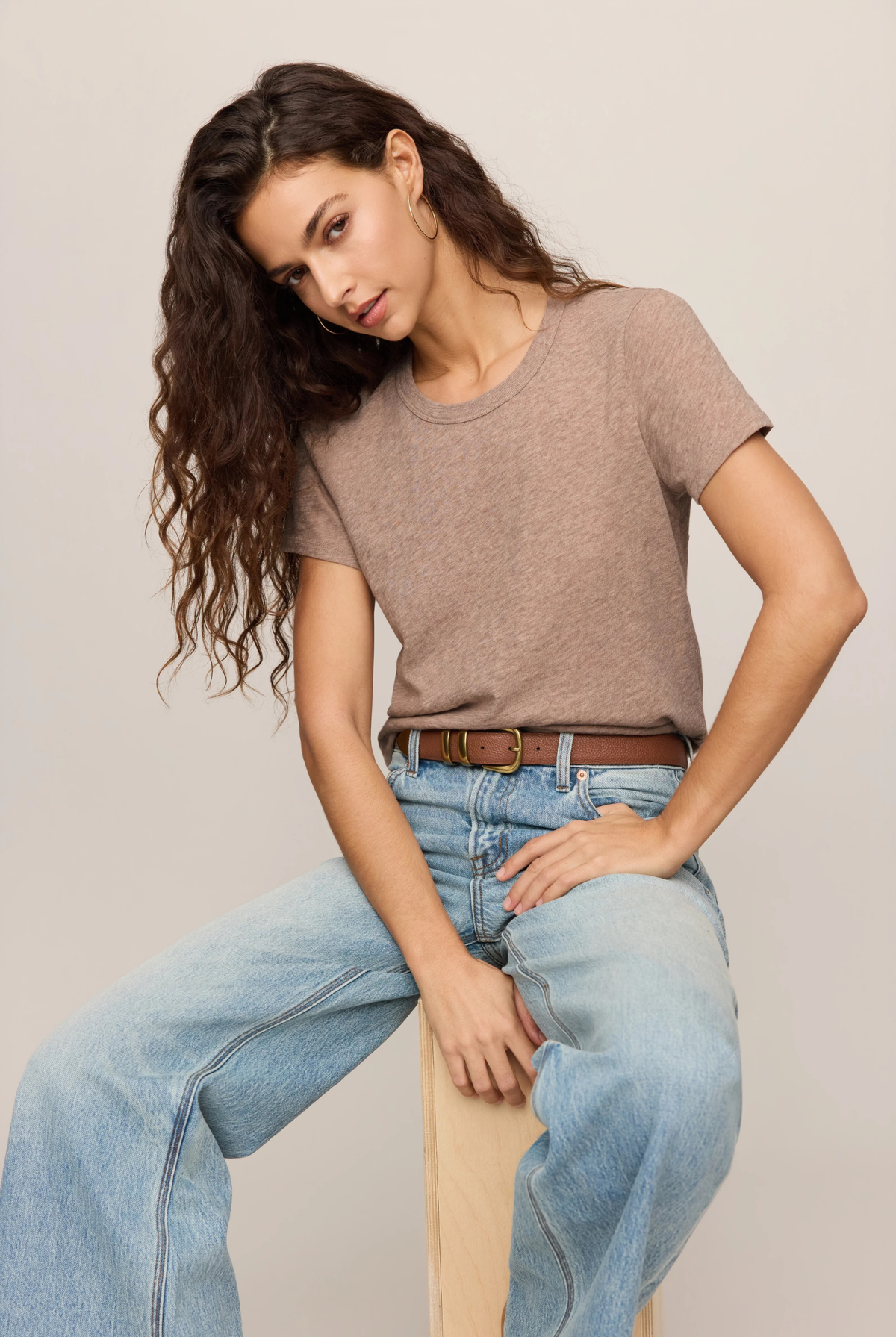 Junie Slub Tee Shirt-Tops-Vixen Collection, Day Spa and Women's Boutique Located in Seattle, Washington