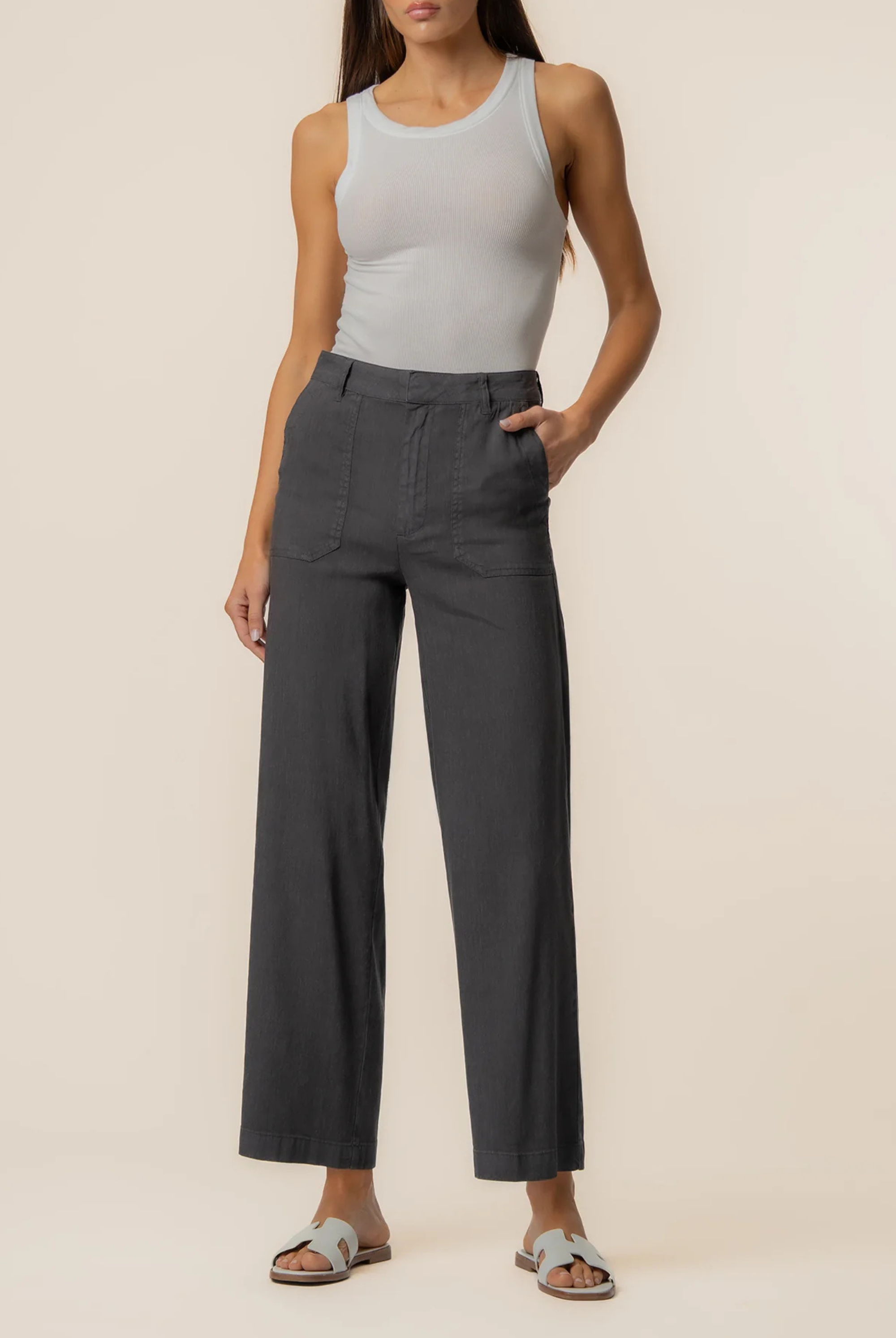 KUT Topaz Linen Wide Leg Pants-Pants-Vixen Collection, Day Spa and Women's Boutique Located in Seattle, Washington