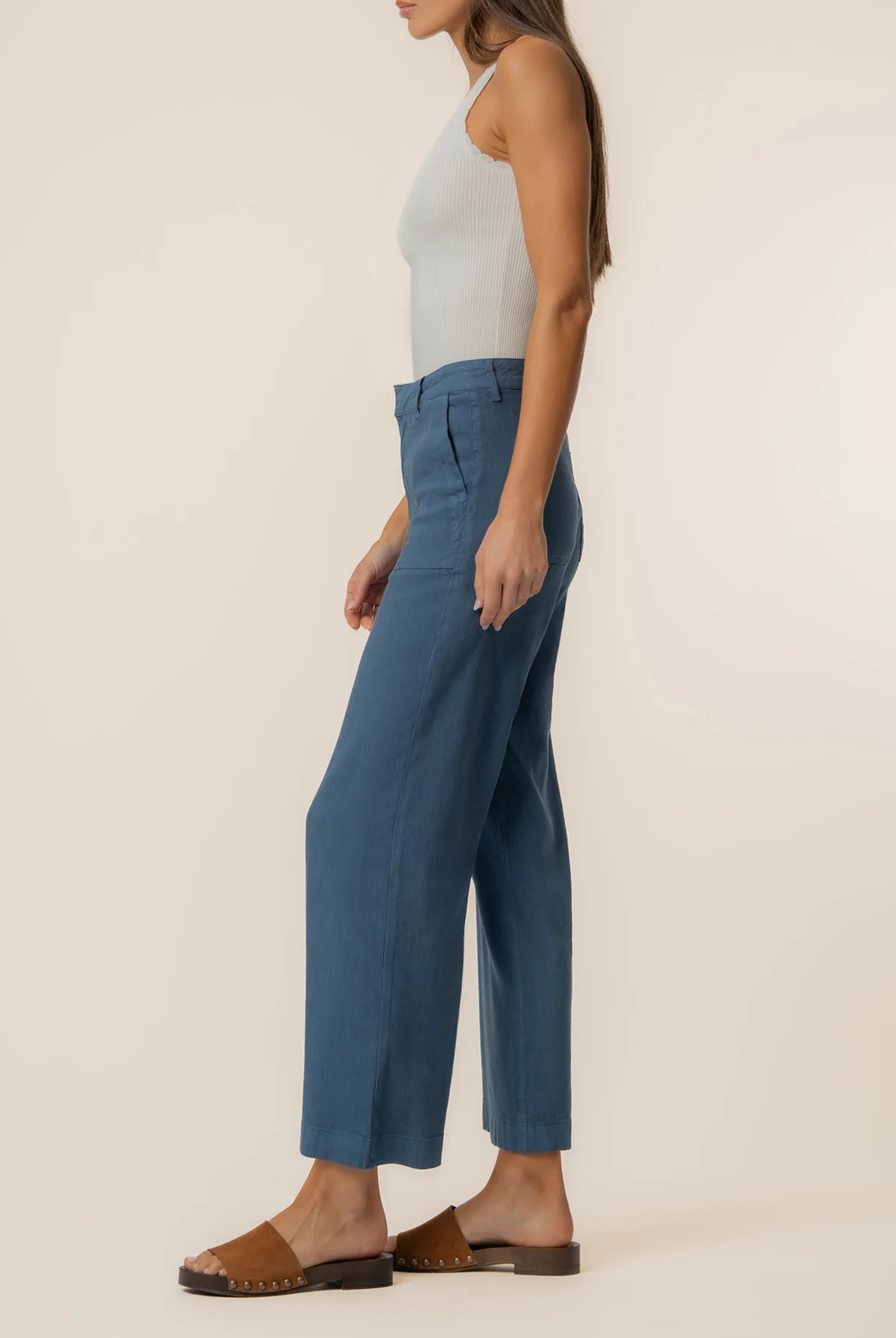 KUT Topaz Linen Wide Leg Pants-Pants-Vixen Collection, Day Spa and Women's Boutique Located in Seattle, Washington