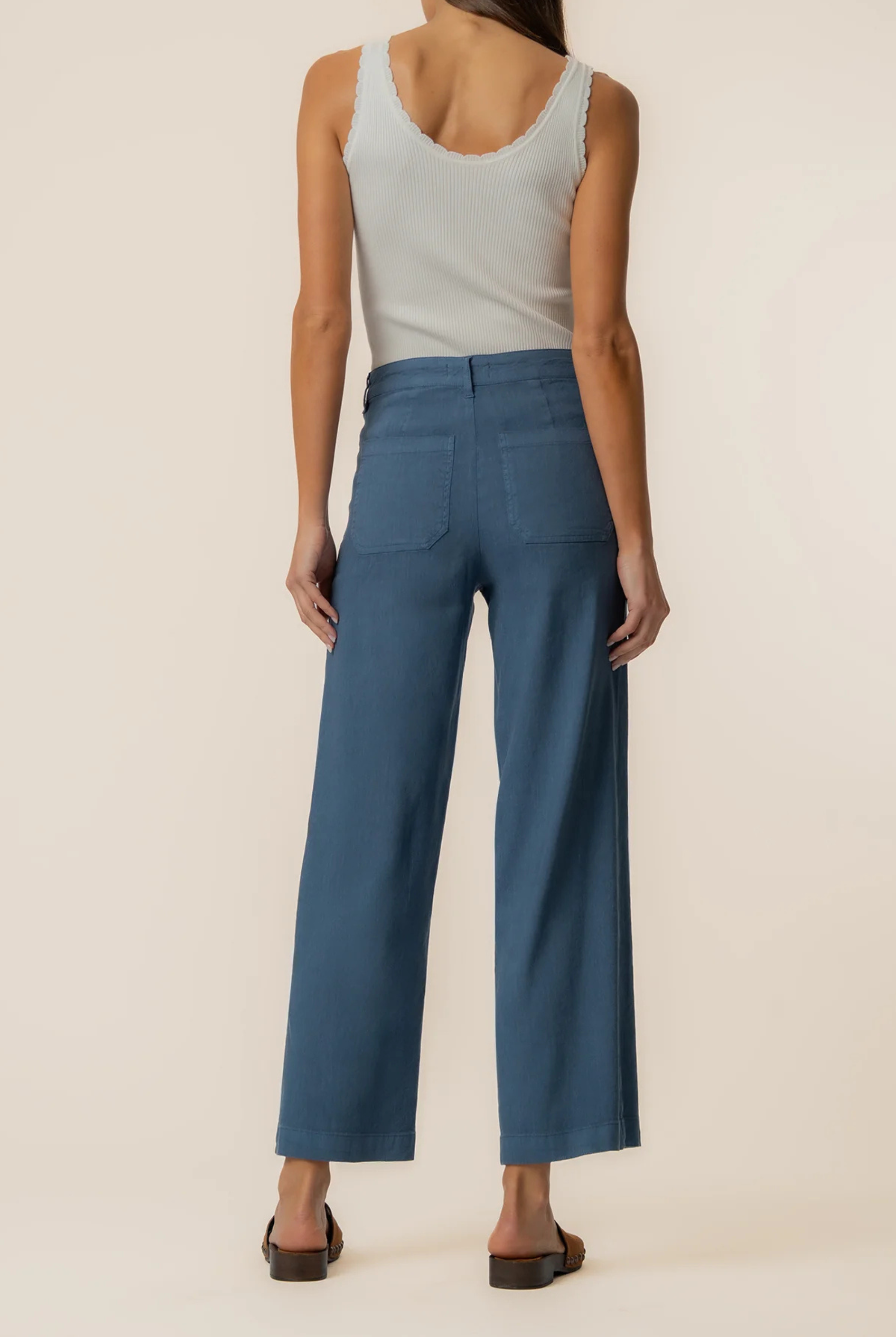KUT Topaz Linen Wide Leg Pants-Pants-Vixen Collection, Day Spa and Women's Boutique Located in Seattle, Washington
