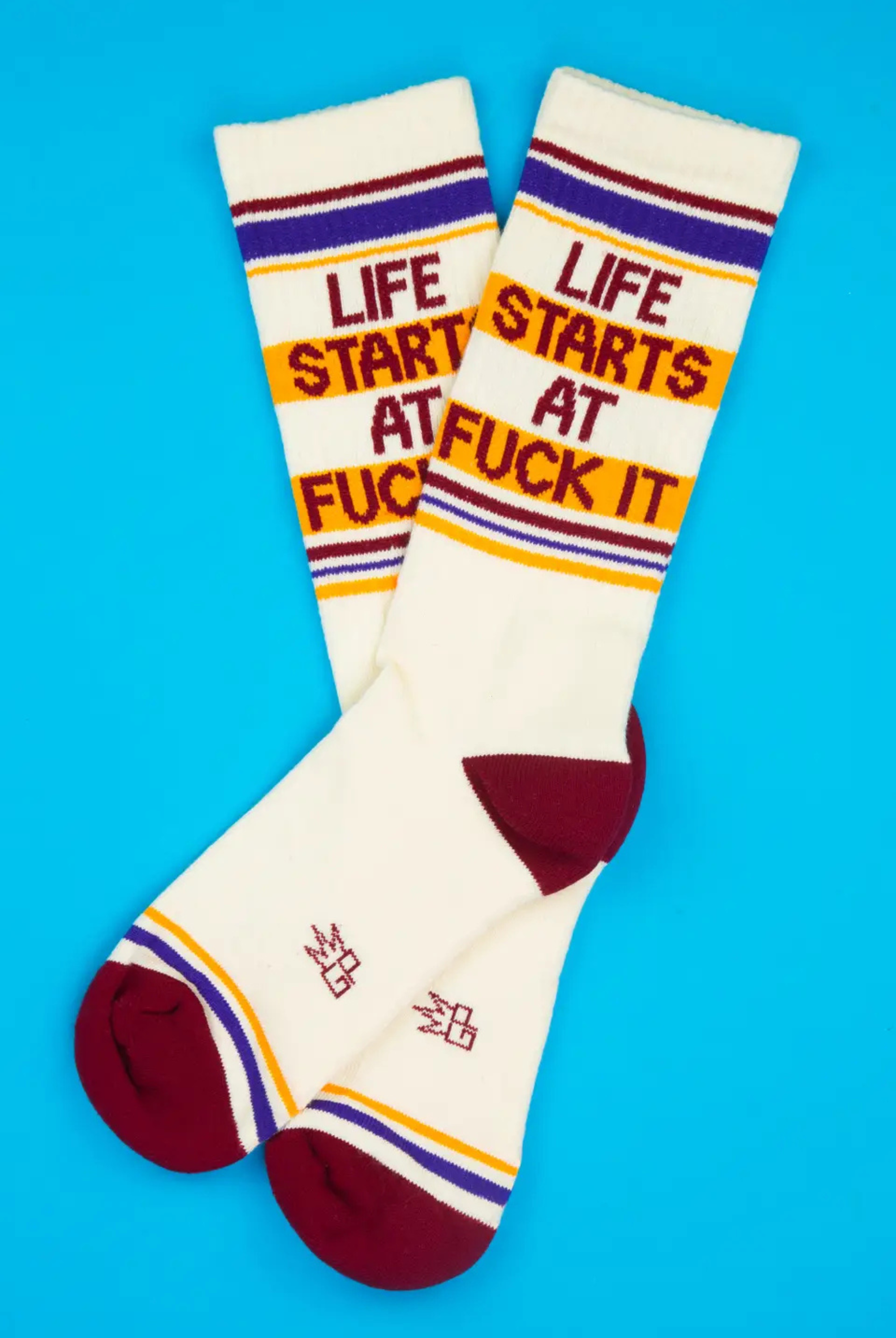 Life Starts At Fuck It Gym Crew Socks-Socks-Vixen Collection, Day Spa and Women's Boutique Located in Seattle, Washington