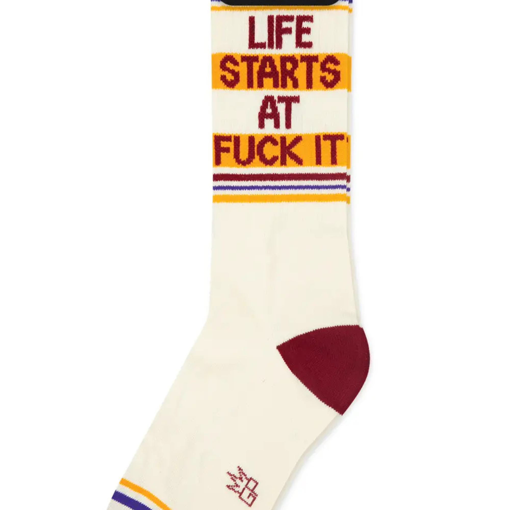 Life Starts At Fuck It Gym Crew Socks-Socks-Vixen Collection, Day Spa and Women's Boutique Located in Seattle, Washington