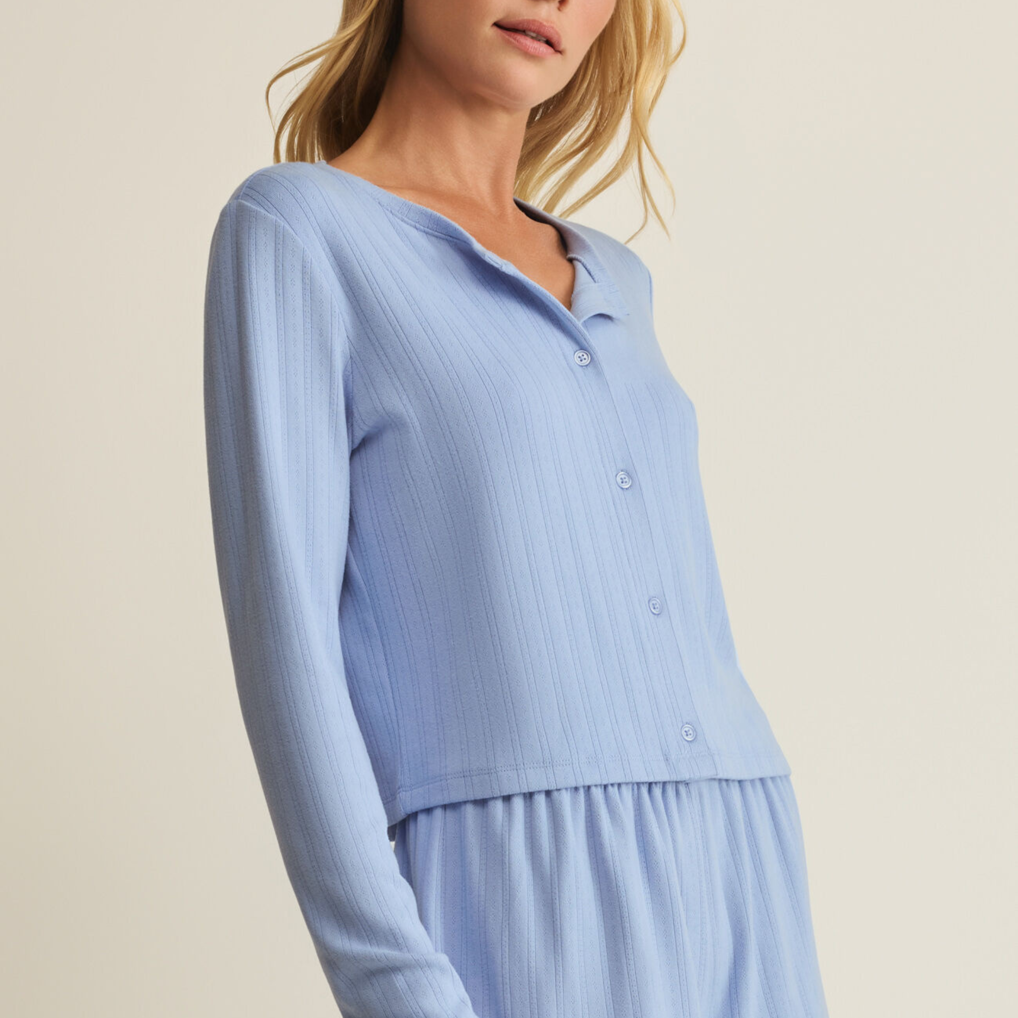 Lovely Pointelle Top-Long Sleeves-Vixen Collection, Day Spa and Women's Boutique Located in Seattle, Washington