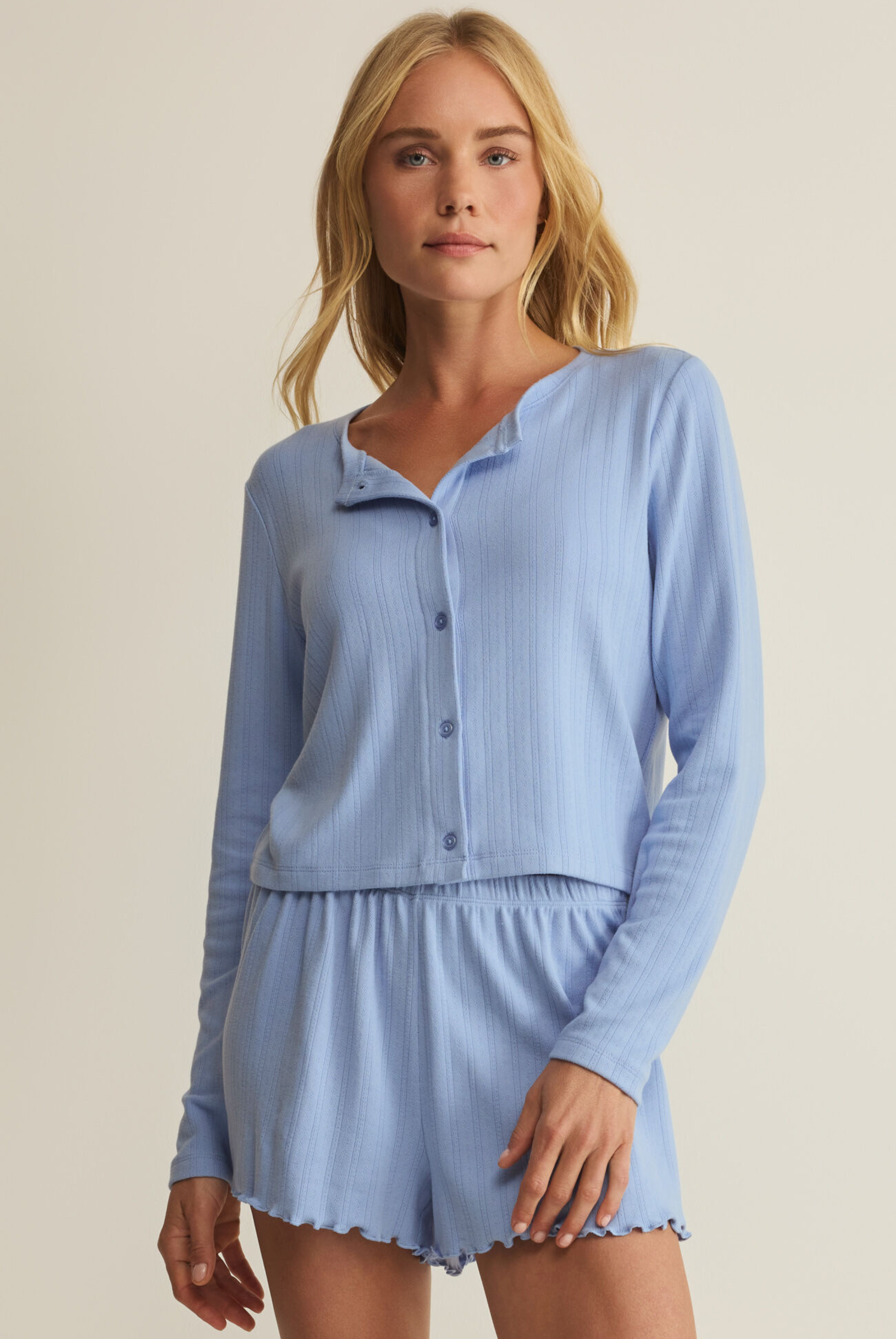 Lovely Pointelle Top-Long Sleeves-Vixen Collection, Day Spa and Women's Boutique Located in Seattle, Washington