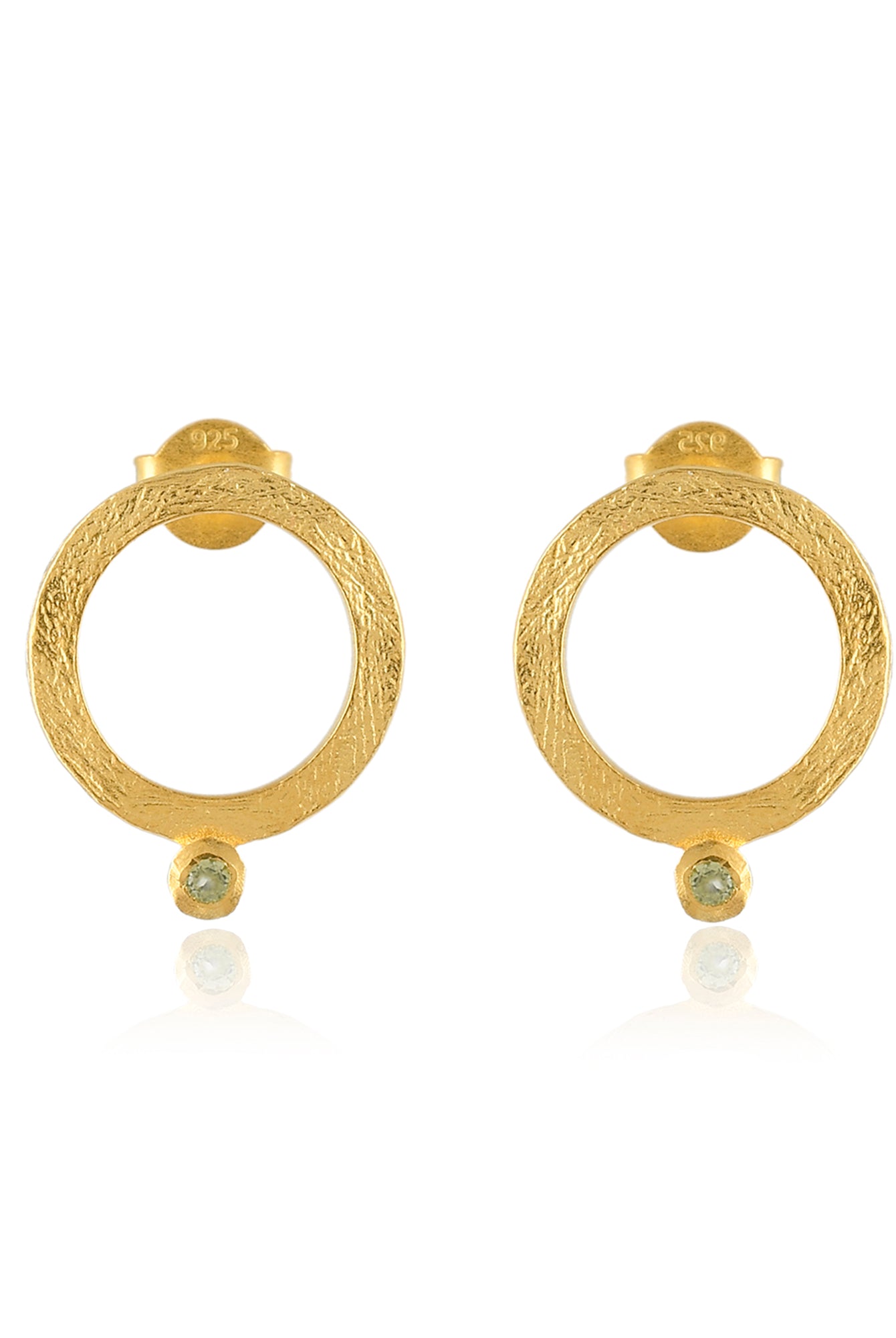 Blue Topaz Post Ring Earrings-Earrings-Vixen Collection, Day Spa and Women's Boutique Located in Seattle, Washington