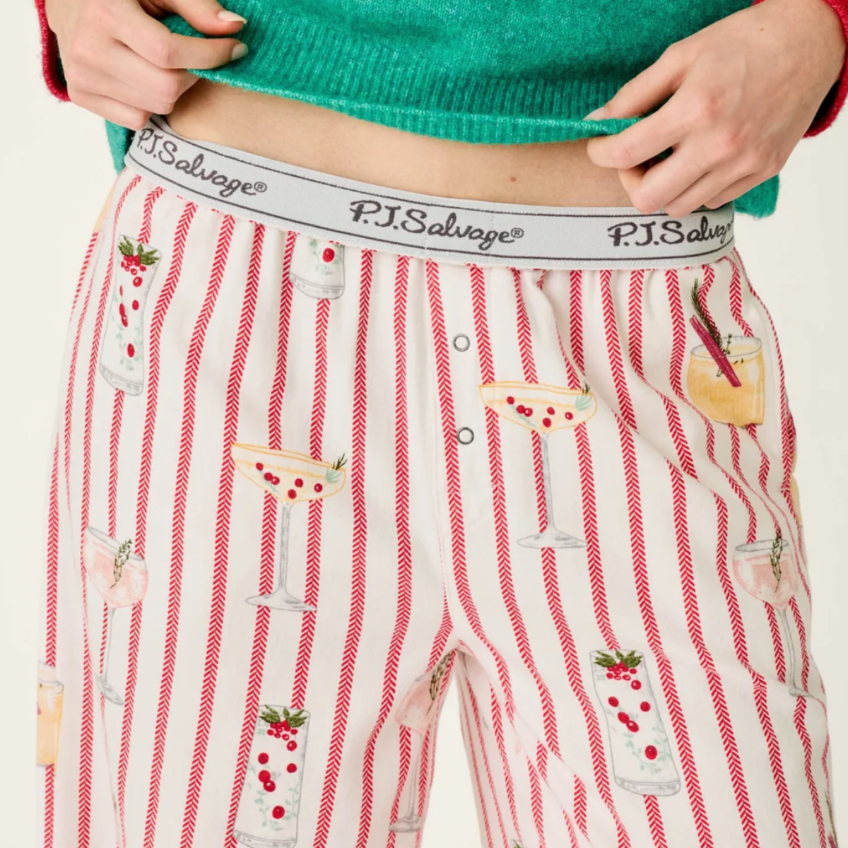 Martinis & Mistletoe Pants-Loungewear Bottoms-Vixen Collection, Day Spa and Women's Boutique Located in Seattle, Washington