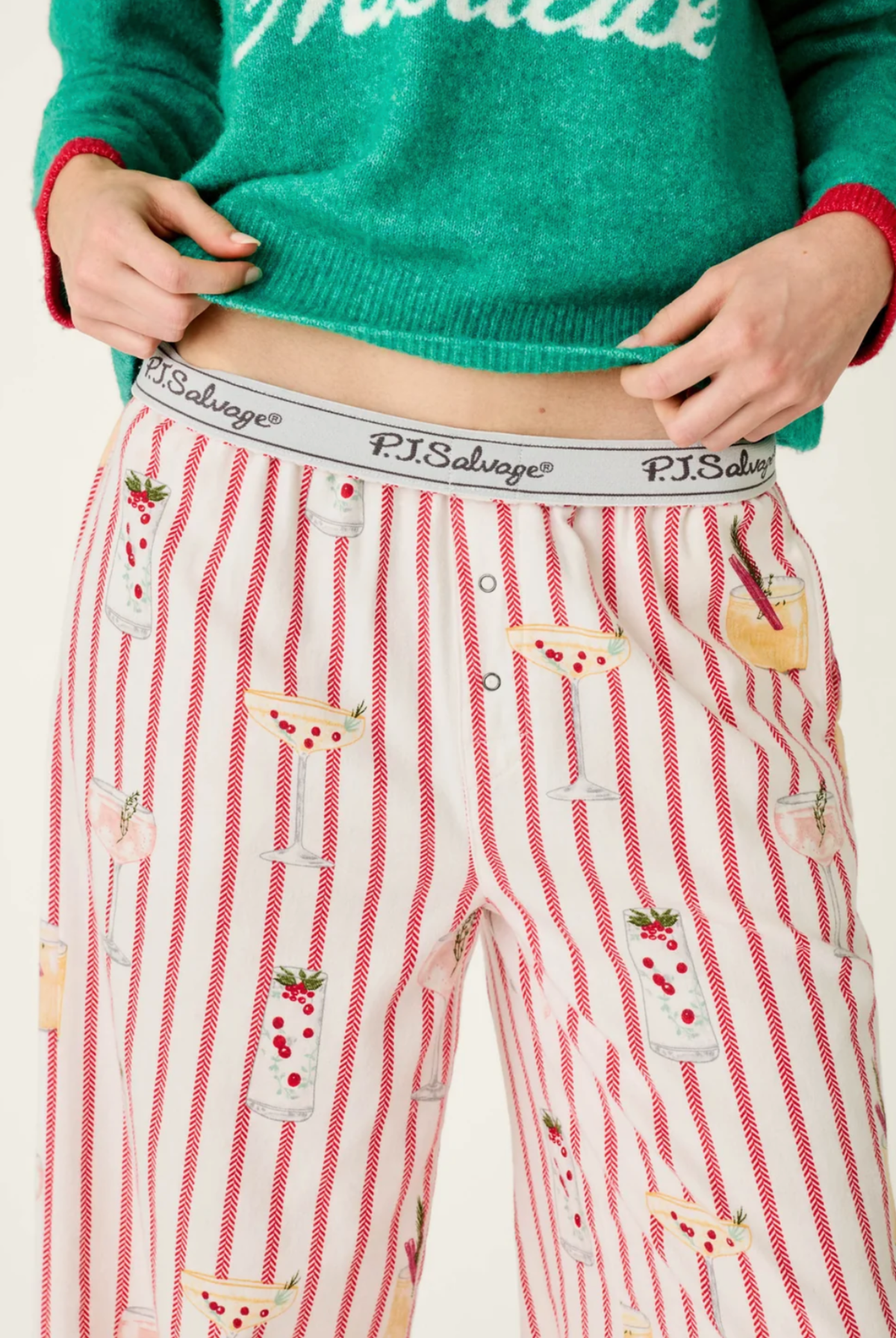 Martinis & Mistletoe Pants-Loungewear Bottoms-Vixen Collection, Day Spa and Women's Boutique Located in Seattle, Washington