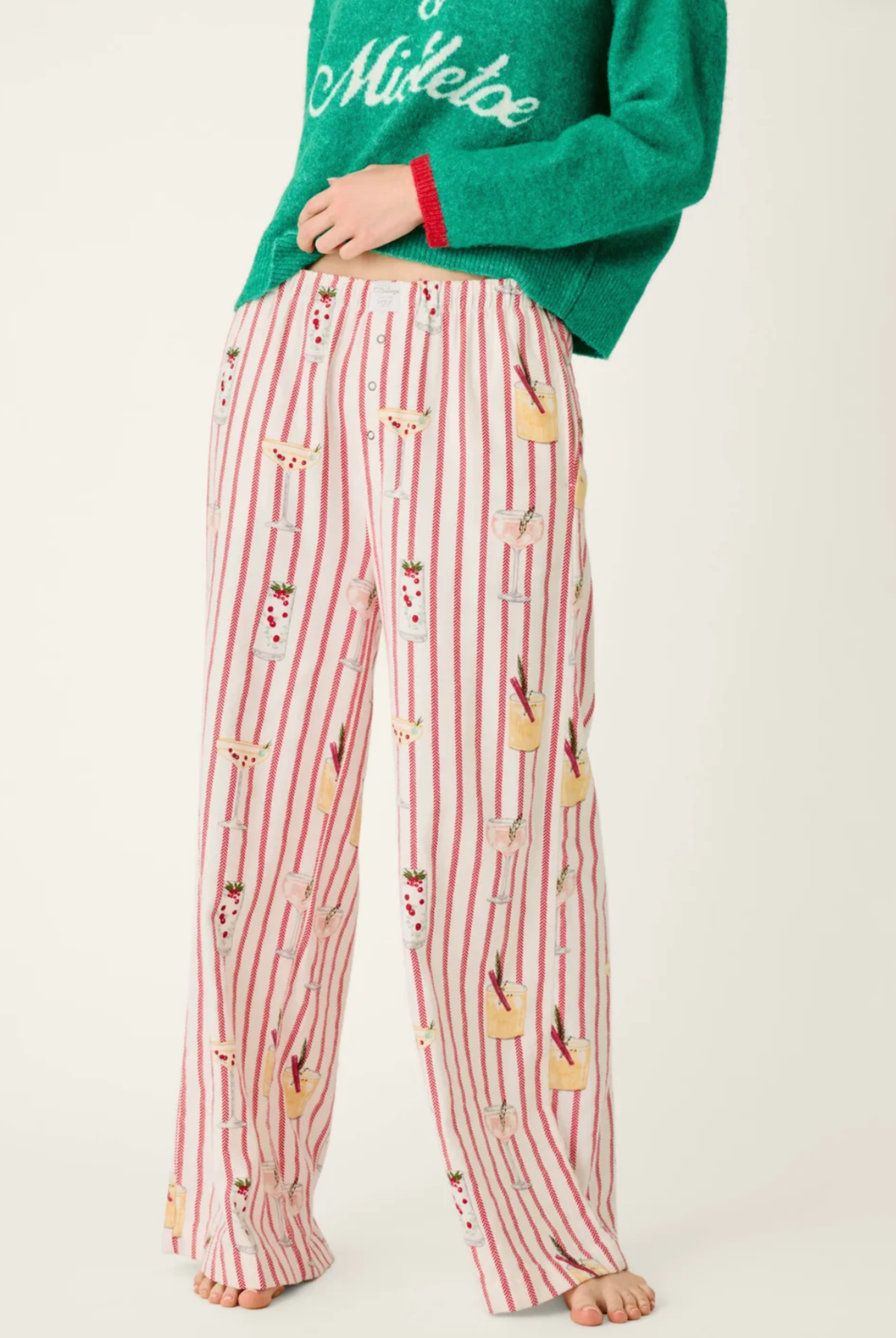 Martinis & Mistletoe Pants-Loungewear Bottoms-Vixen Collection, Day Spa and Women's Boutique Located in Seattle, Washington