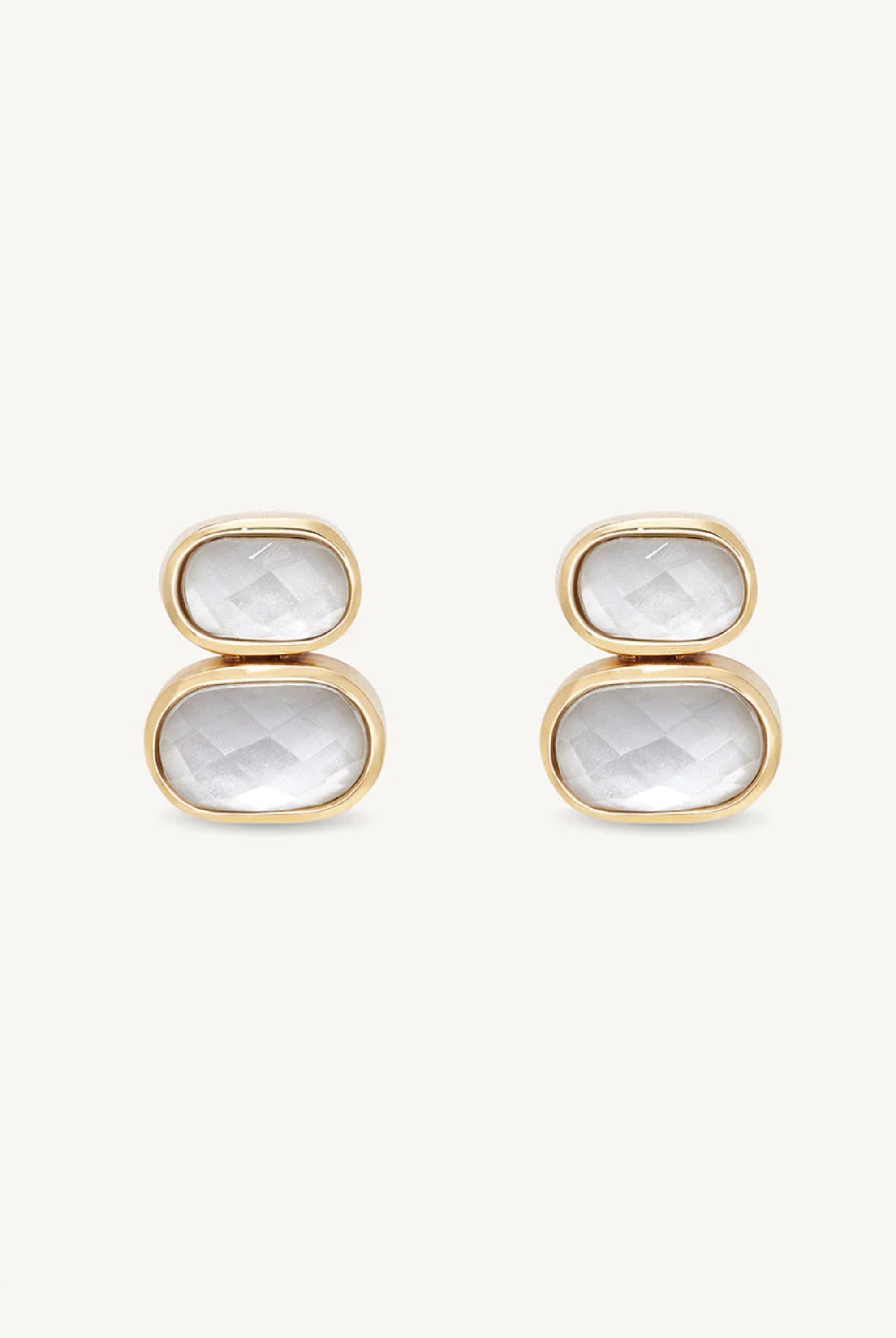 Mercer Double Gemstone Drop Earrings-Earrings-Vixen Collection, Day Spa and Women's Boutique Located in Seattle, Washington