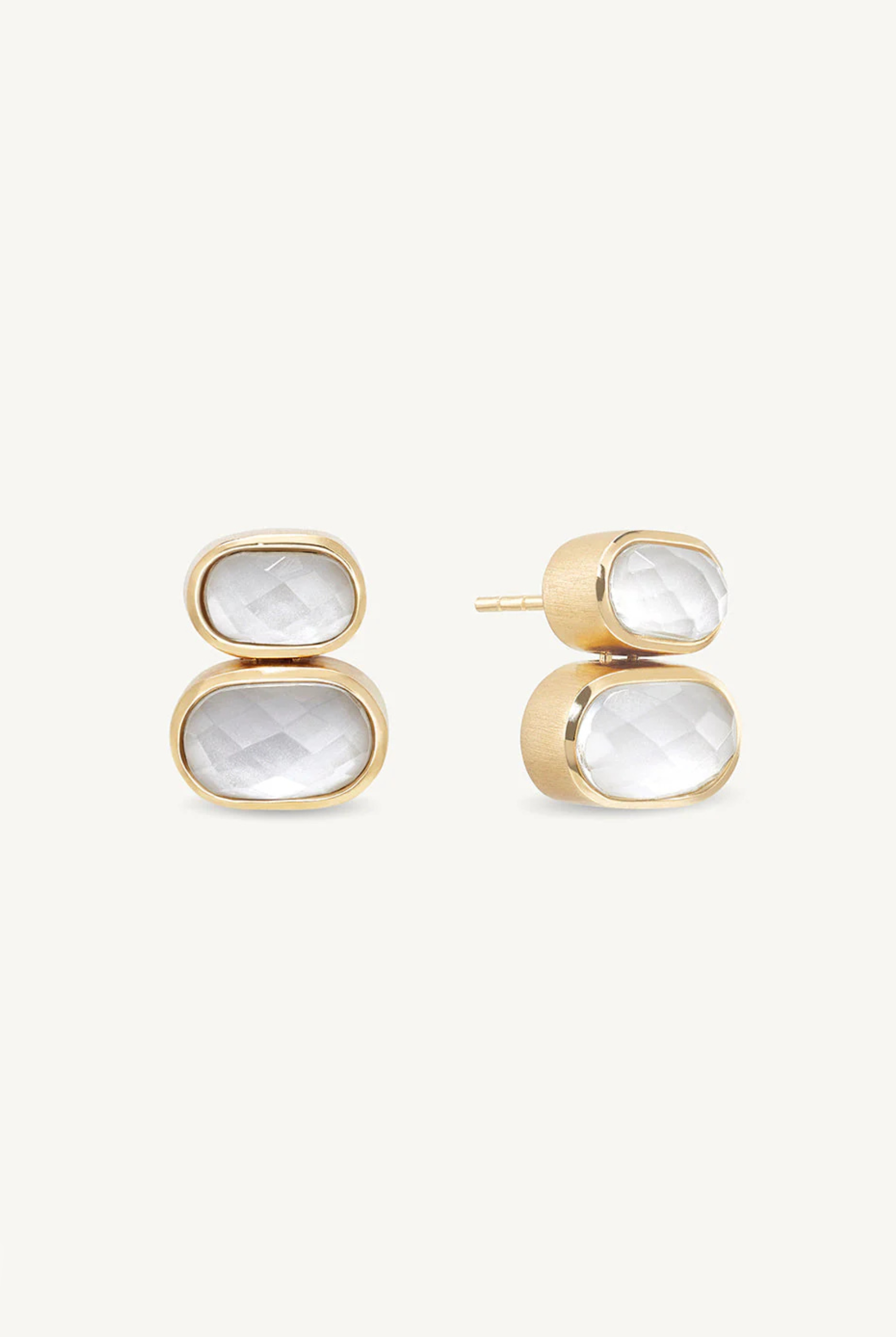 Mercer Double Gemstone Drop Earrings-Earrings-Vixen Collection, Day Spa and Women's Boutique Located in Seattle, Washington