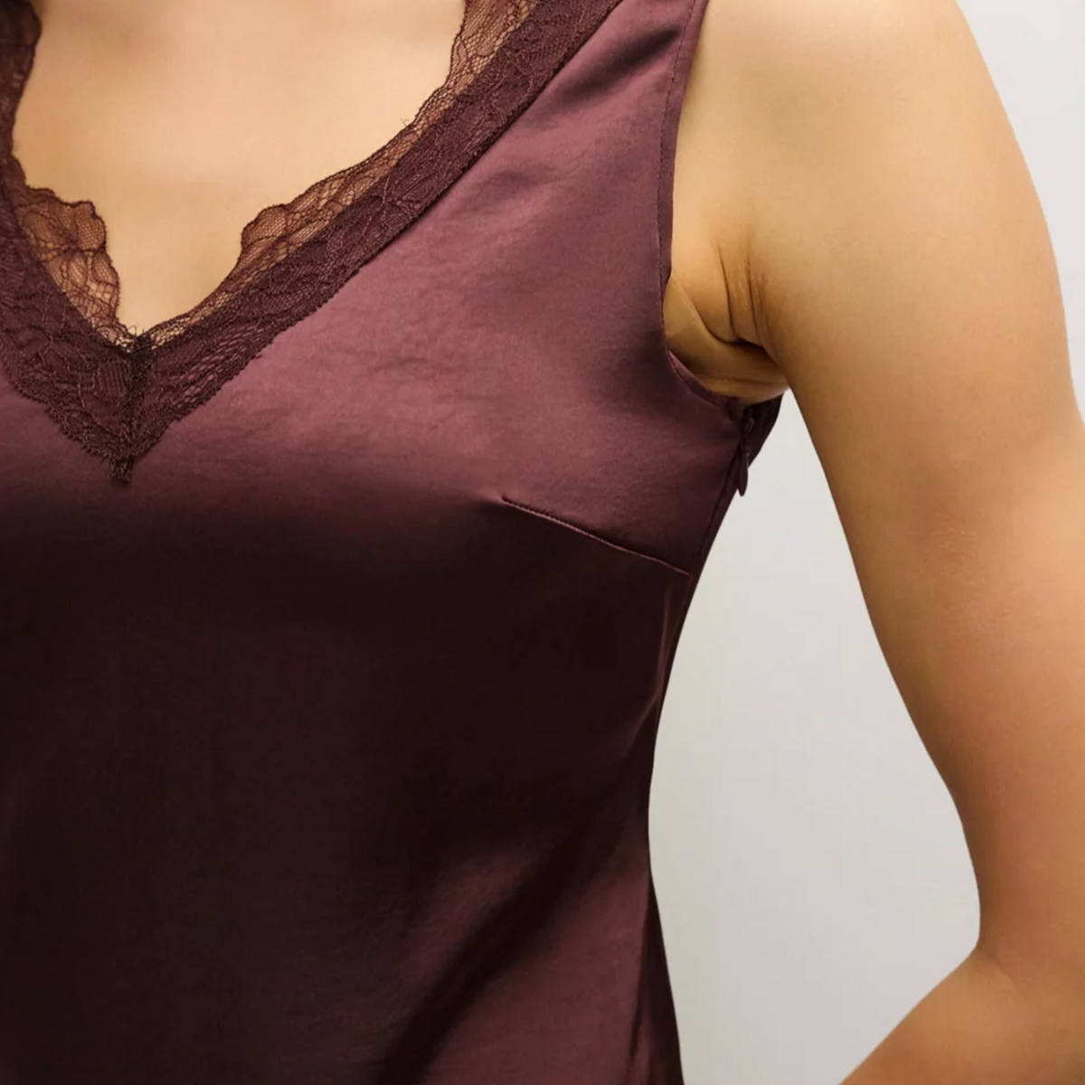 Mina Satin Top-Tank Tops-Vixen Collection, Day Spa and Women's Boutique Located in Seattle, Washington