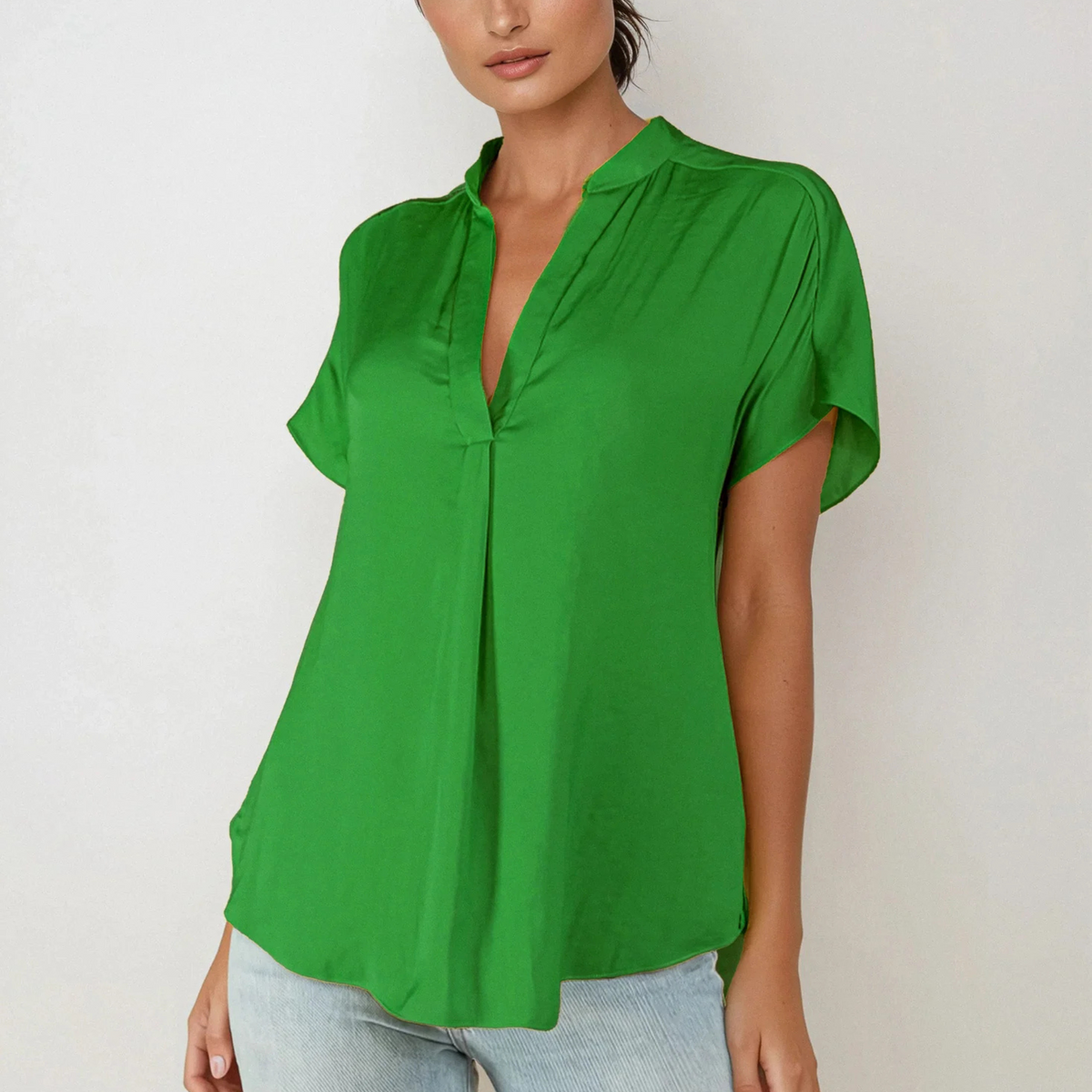 Mindy Top Jewel Tones-Short Sleeves-Vixen Collection, Day Spa and Women's Boutique Located in Seattle, Washington