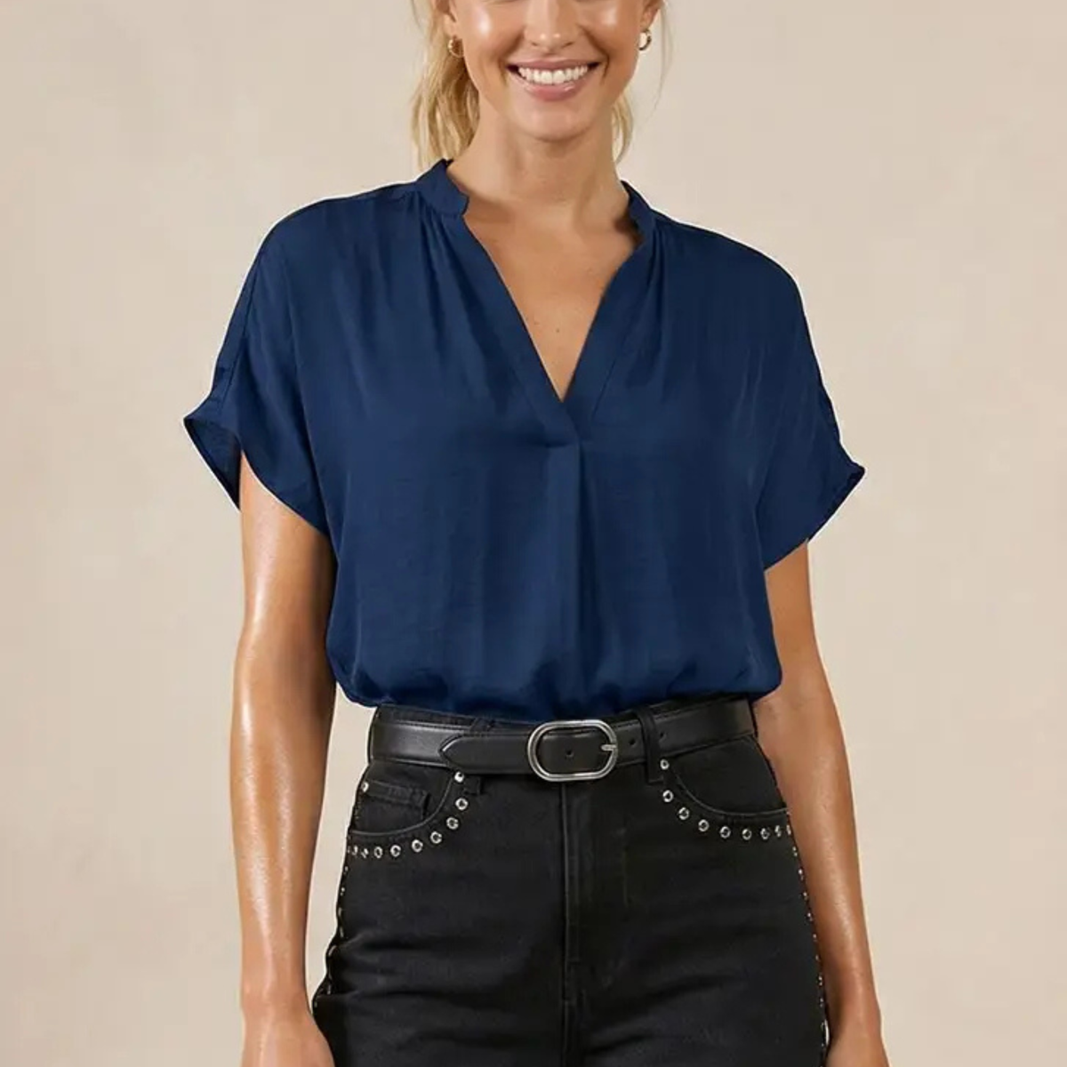 Mindy Top Jewel Tones-Short Sleeves-Vixen Collection, Day Spa and Women's Boutique Located in Seattle, Washington