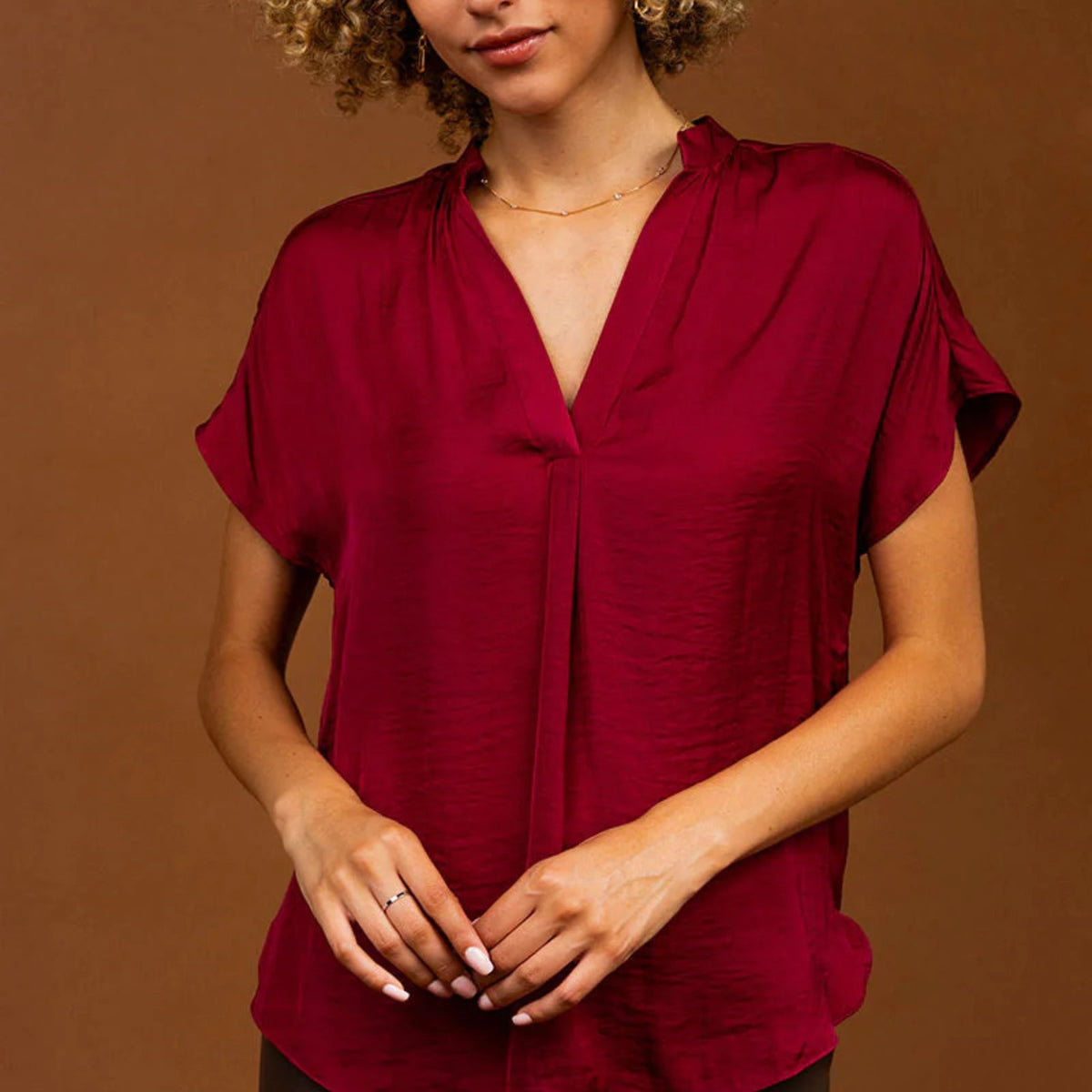Mindy Top Jewel Tones-Short Sleeves-Vixen Collection, Day Spa and Women's Boutique Located in Seattle, Washington