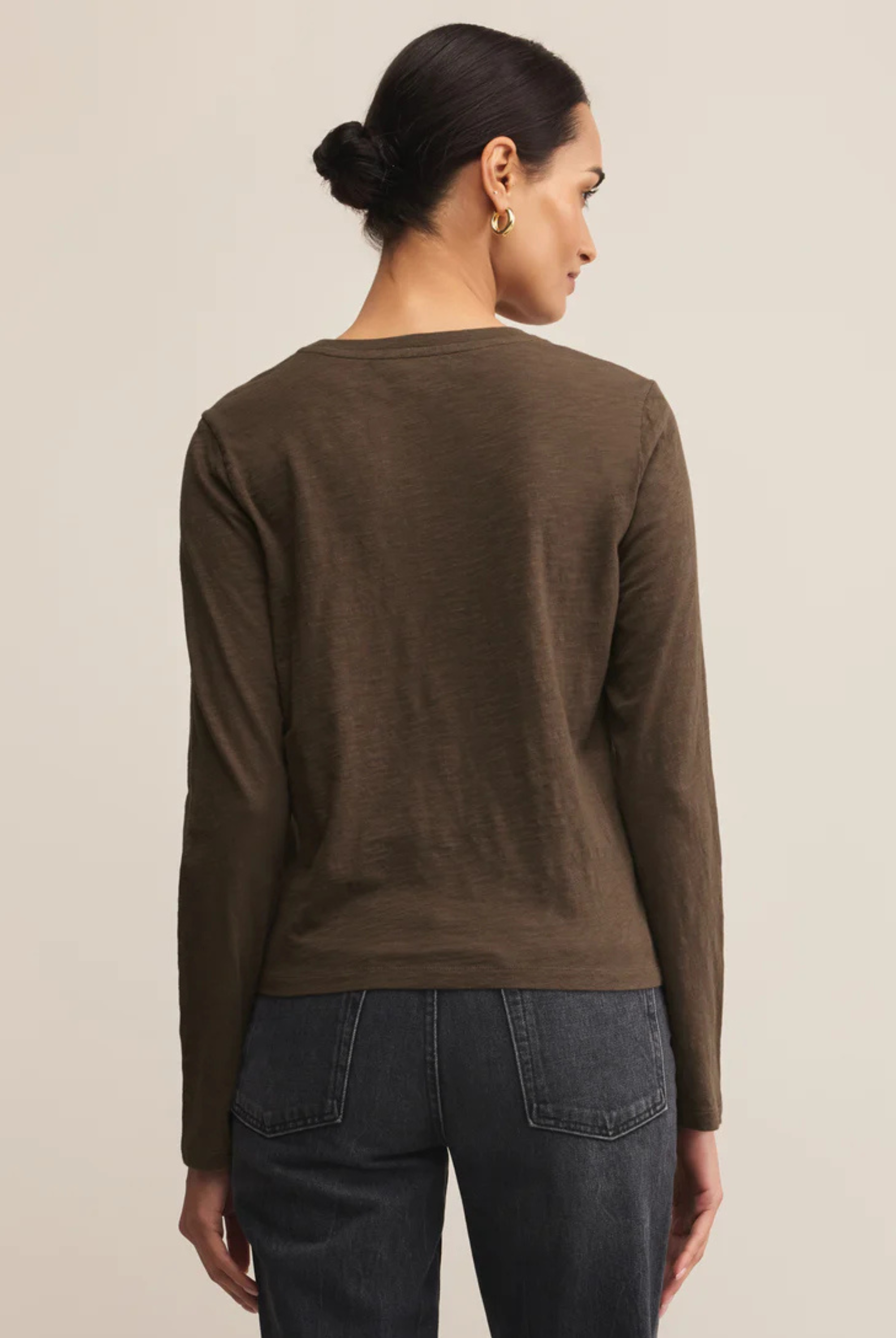 Modern Slub Long Sleeve Tee-Long Sleeves-Vixen Collection, Day Spa and Women's Boutique Located in Seattle, Washington
