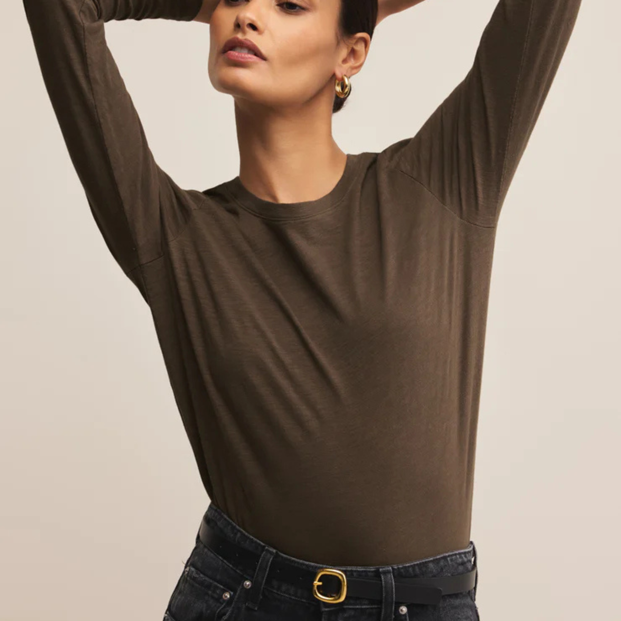 Modern Slub Long Sleeve Tee-Long Sleeves-Vixen Collection, Day Spa and Women's Boutique Located in Seattle, Washington