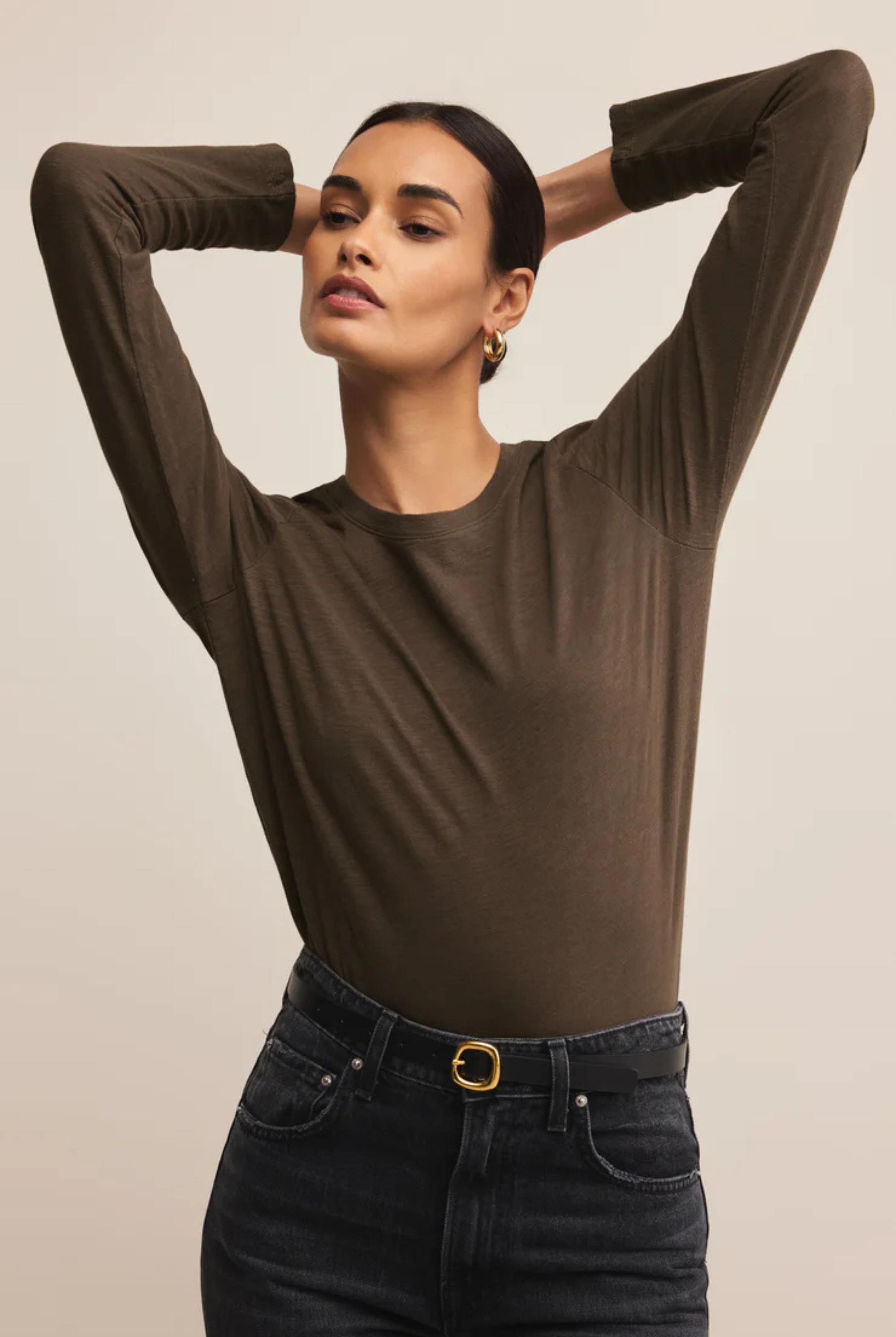 Modern Slub Long Sleeve Tee-Long Sleeves-Vixen Collection, Day Spa and Women's Boutique Located in Seattle, Washington
