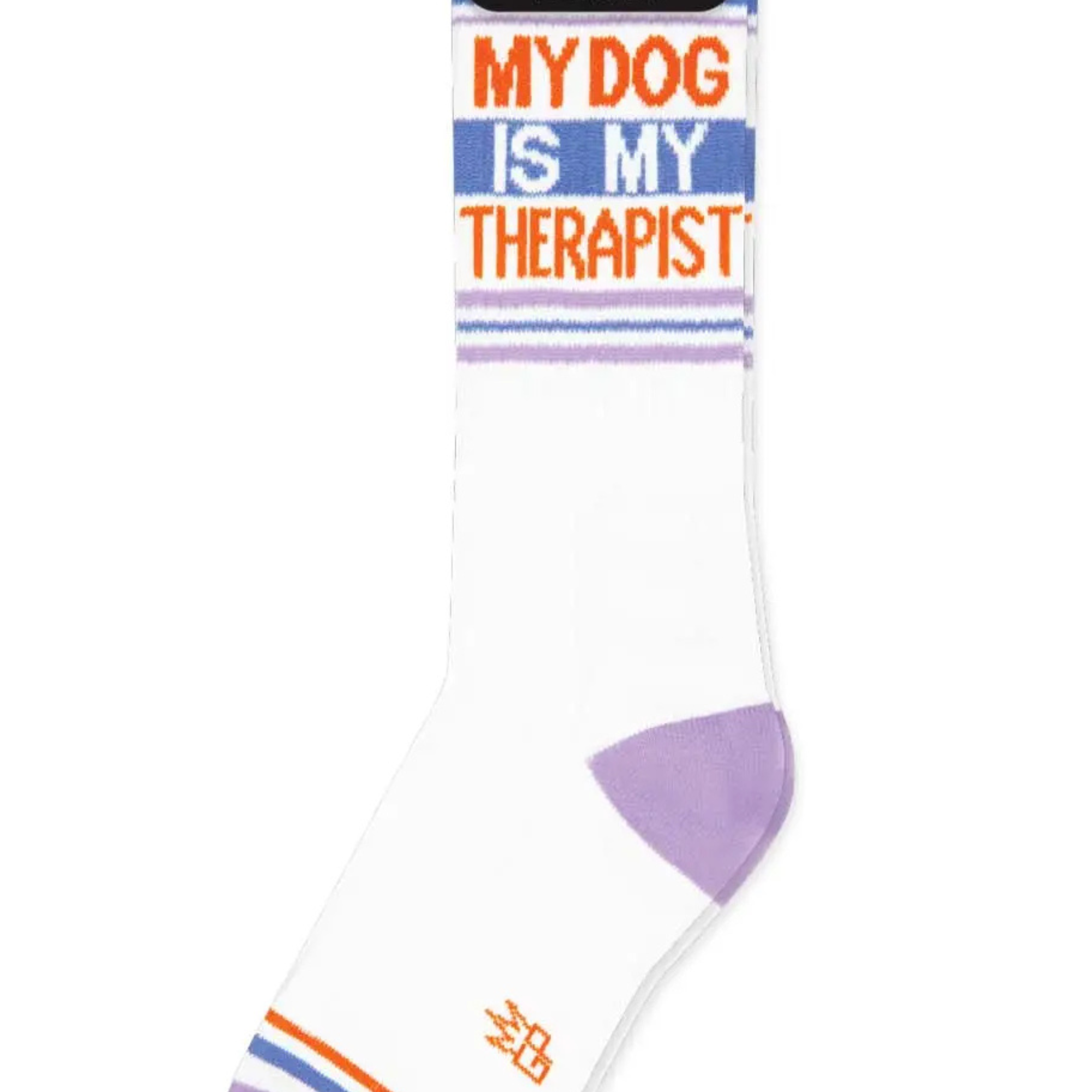 My Dog Is My Therapist Gym Crew Socks-Socks-Vixen Collection, Day Spa and Women's Boutique Located in Seattle, Washington