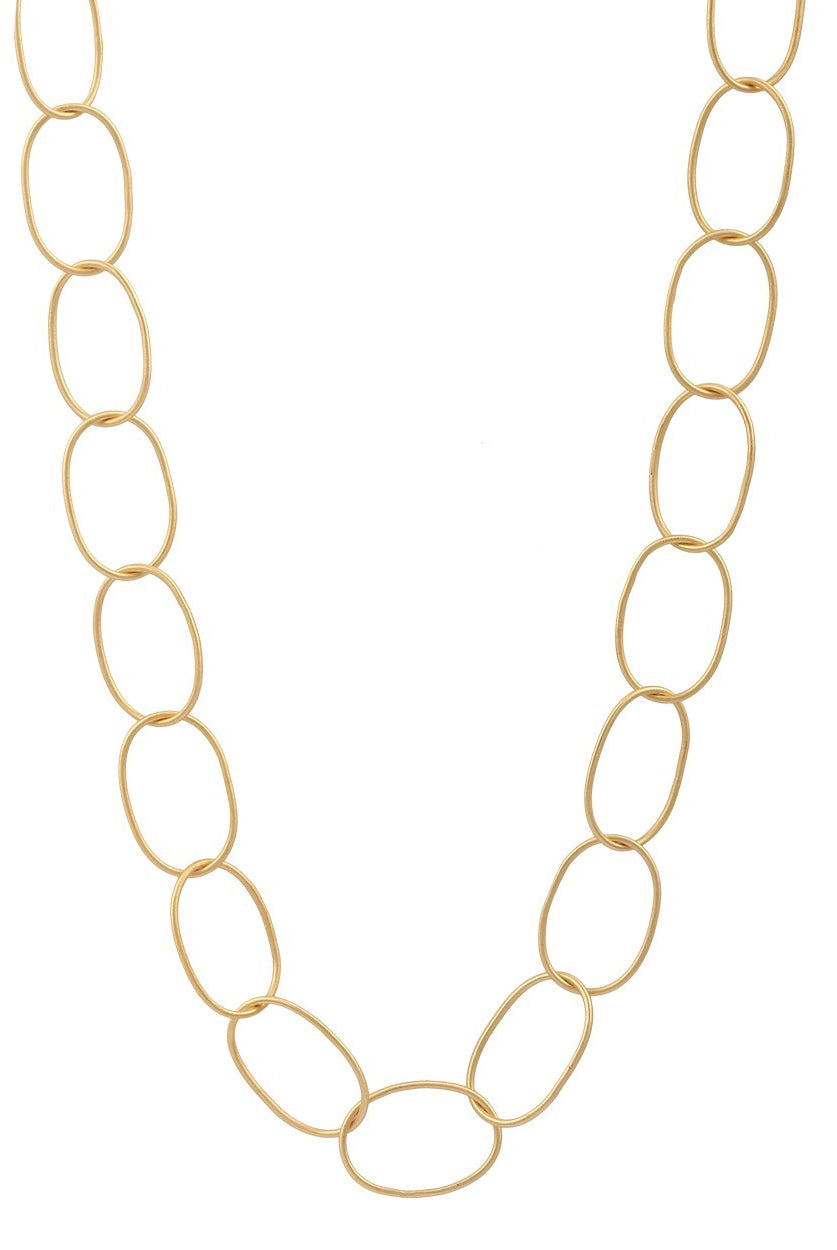 Large Gold Circles Necklace-Necklaces-Vixen Collection, Day Spa and Women's Boutique Located in Seattle, Washington