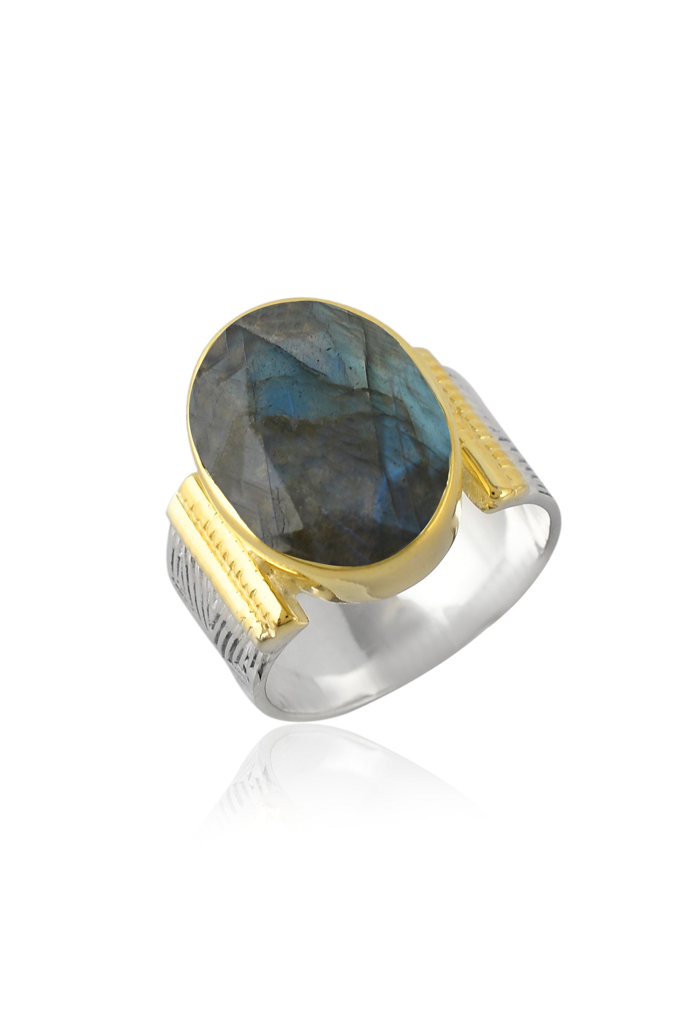 Silver Ring Labradorite-Rings-Vixen Collection, Day Spa and Women's Boutique Located in Seattle, Washington