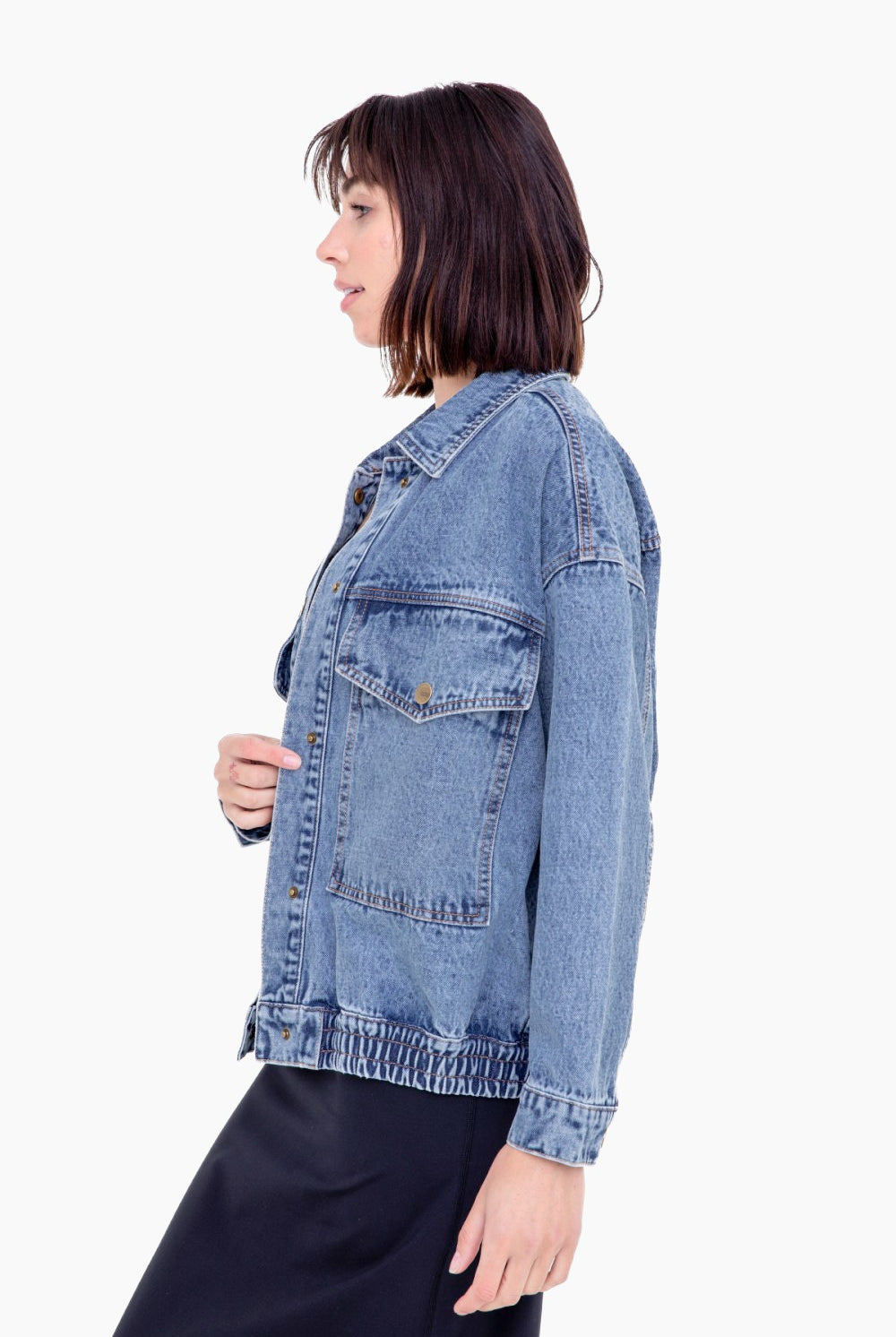 Madison City Oversized Denim Jacket-Jackets-Vixen Collection, Day Spa and Women's Boutique Located in Seattle, Washington