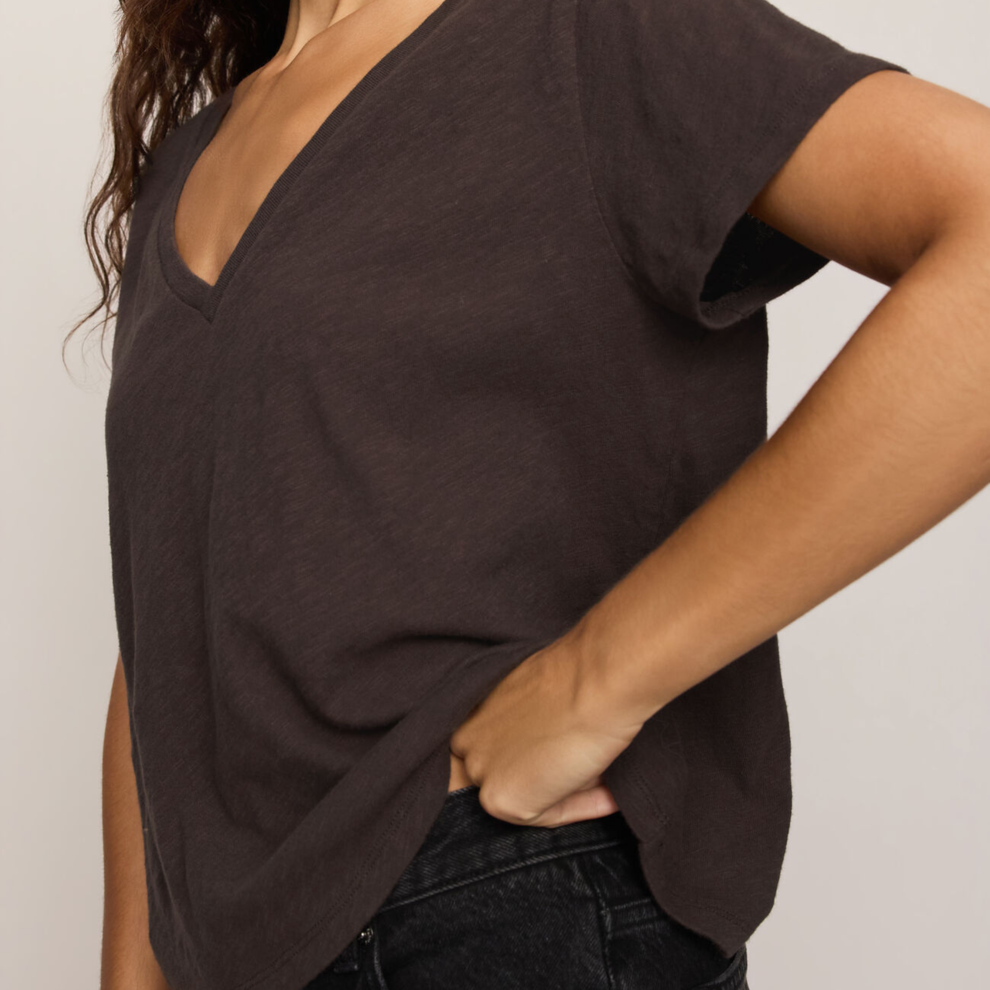 Nomad V-Neck Tee-Short Sleeves-Vixen Collection, Day Spa and Women's Boutique Located in Seattle, Washington