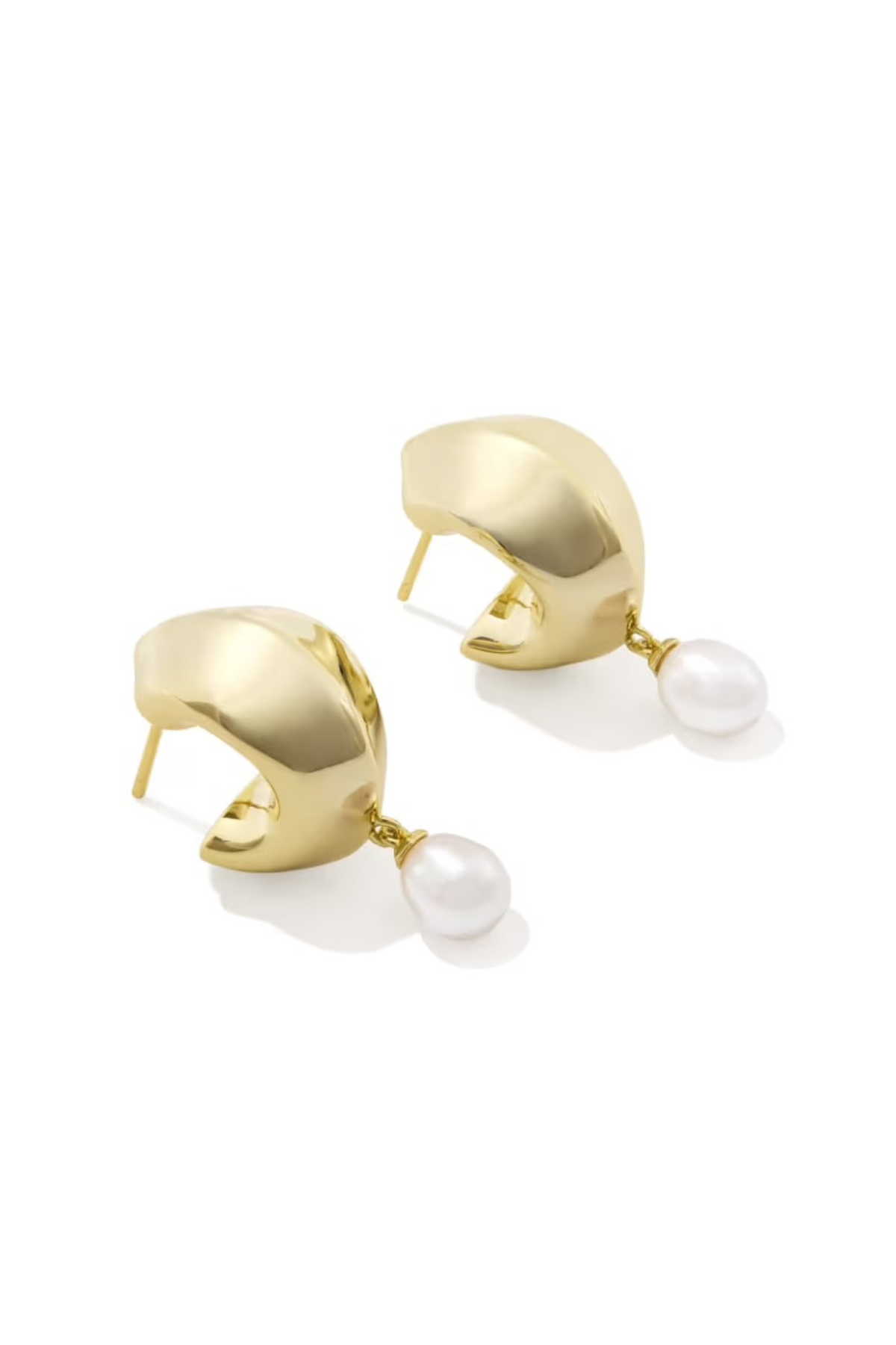 Oakland Pearl Huggie Earring-Earrings-Vixen Collection, Day Spa and Women's Boutique Located in Seattle, Washington