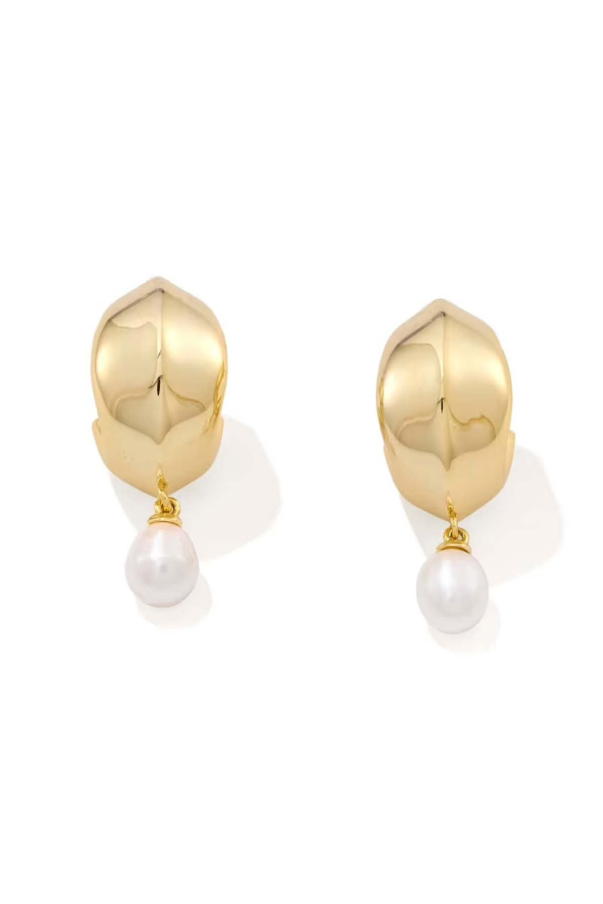 Oakland Pearl Huggie Earring-Earrings-Vixen Collection, Day Spa and Women's Boutique Located in Seattle, Washington
