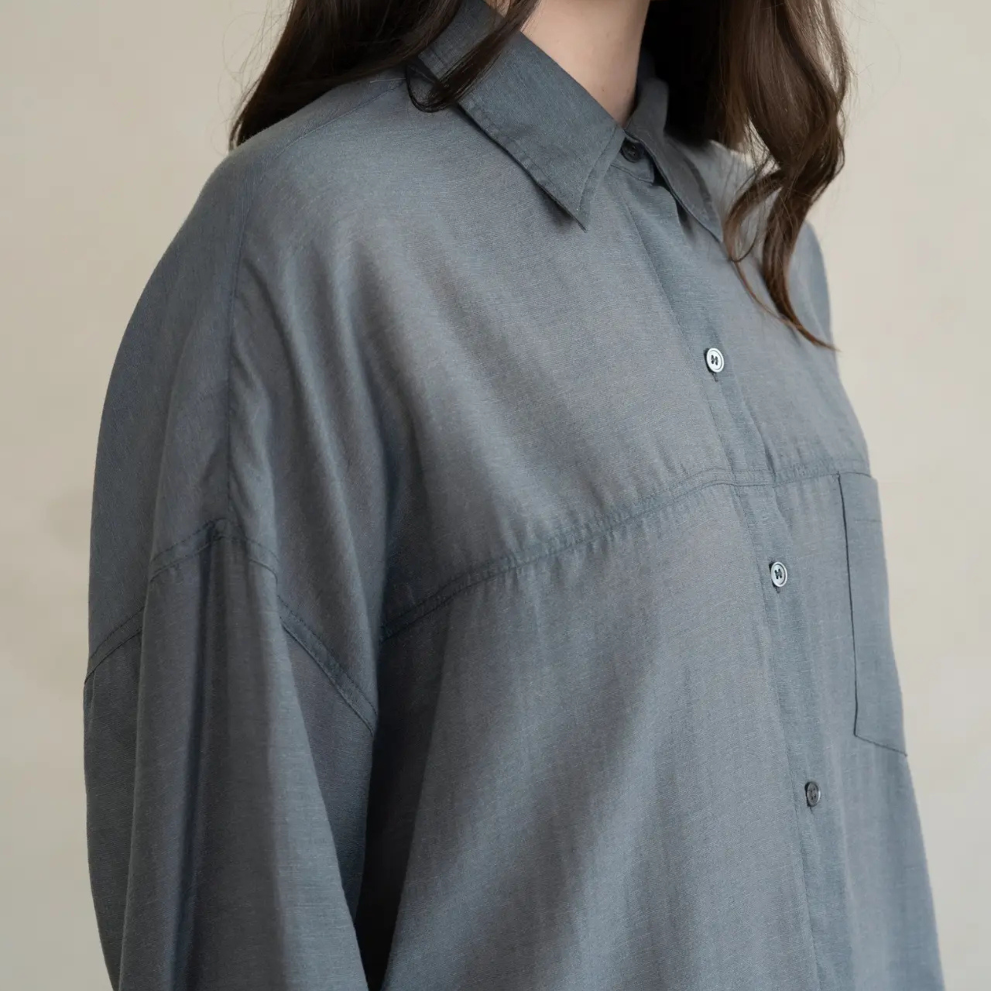 Ocean Mist Button Down-Long Sleeves-Vixen Collection, Day Spa and Women's Boutique Located in Seattle, Washington